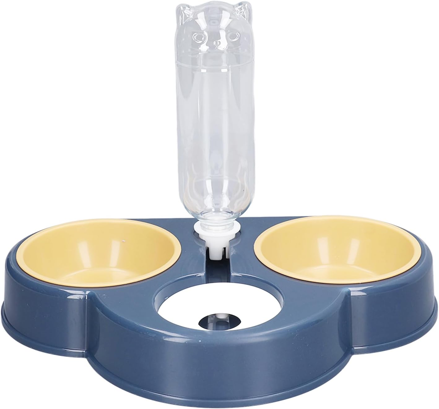 Triple Cat Bowls for Food and Water, 3 in 1 Pet Bowls 15&deg;Tilted Elevated Cat Bowls with 2 Food Bowls and a Water Feeder Bowl, Wet Dry Cat Food Bowl for Cats Puppy Small Dogs (Type 2) image number 5