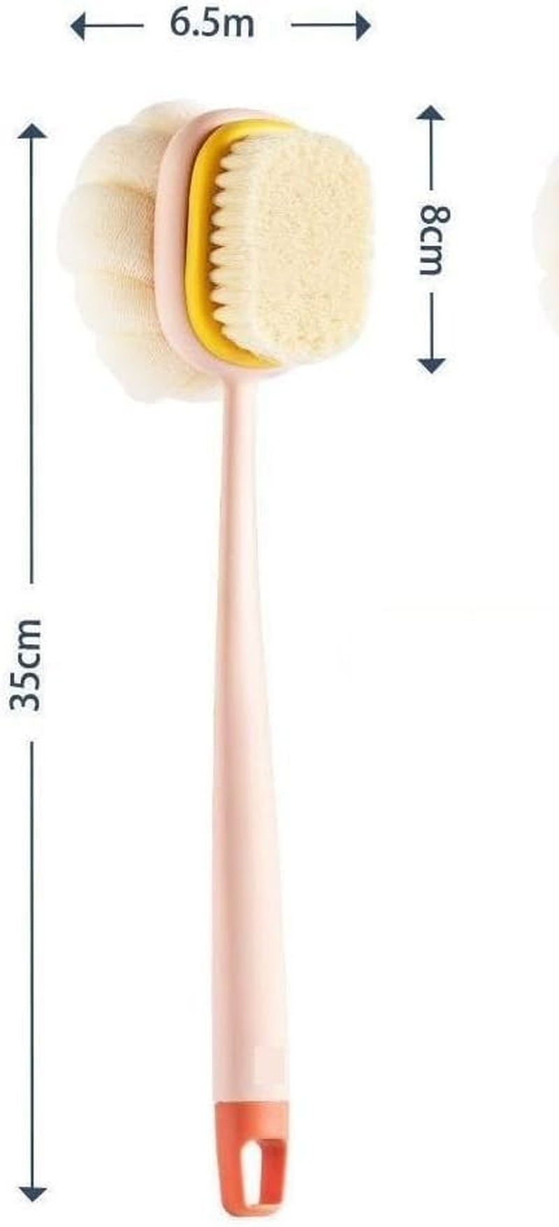Bath Brush, Long Handled Bath Massage Cleaning Brush, Shower Brush Exfoliating Bath Shower Brush with Back Scrubber for Shower (Pink, One Size)