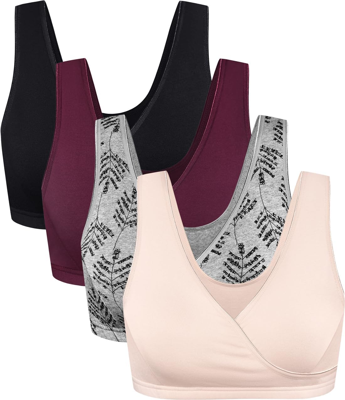 CAKYE 3 Pack Women'S Maternity Nursing Bra for Sleep and Breastfeeding