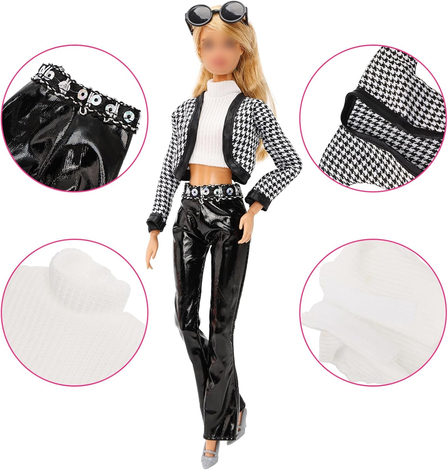 Barwa 15 Pcs Doll Clothes and Accessories for 11.5 Inch Girl Doll Including 5 Set Doll Clothes with 5 Pairs of Shoes and 5 Other Accessories for 11.5 Inch Girl Doll image number 2