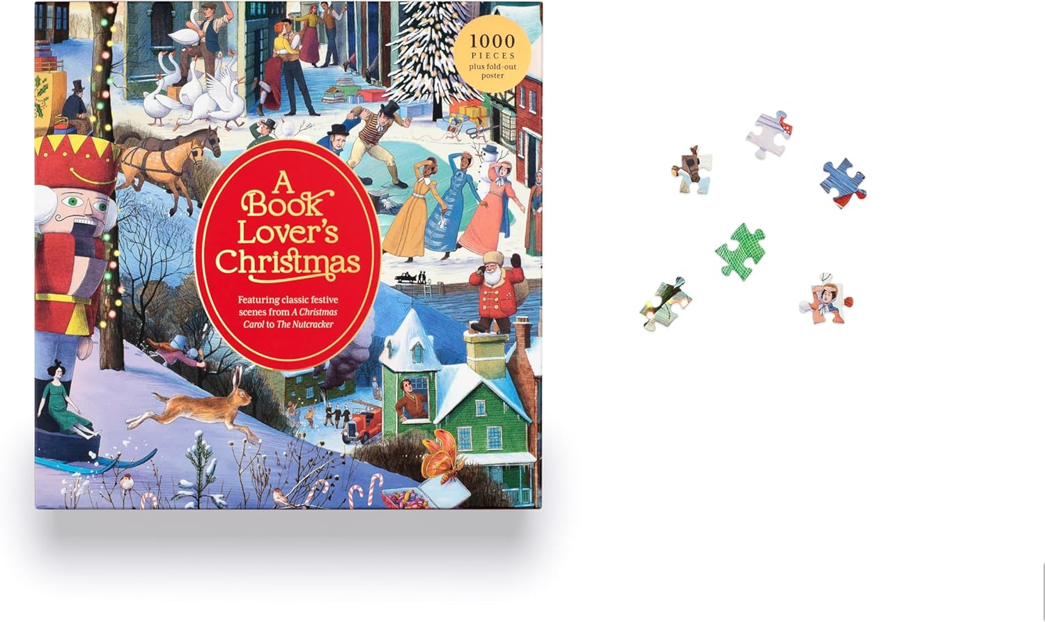 A Book Lover'S Christmas 1000 Piece Puzzle: a 1000-Piece Jigsaw Puzzle image number 1