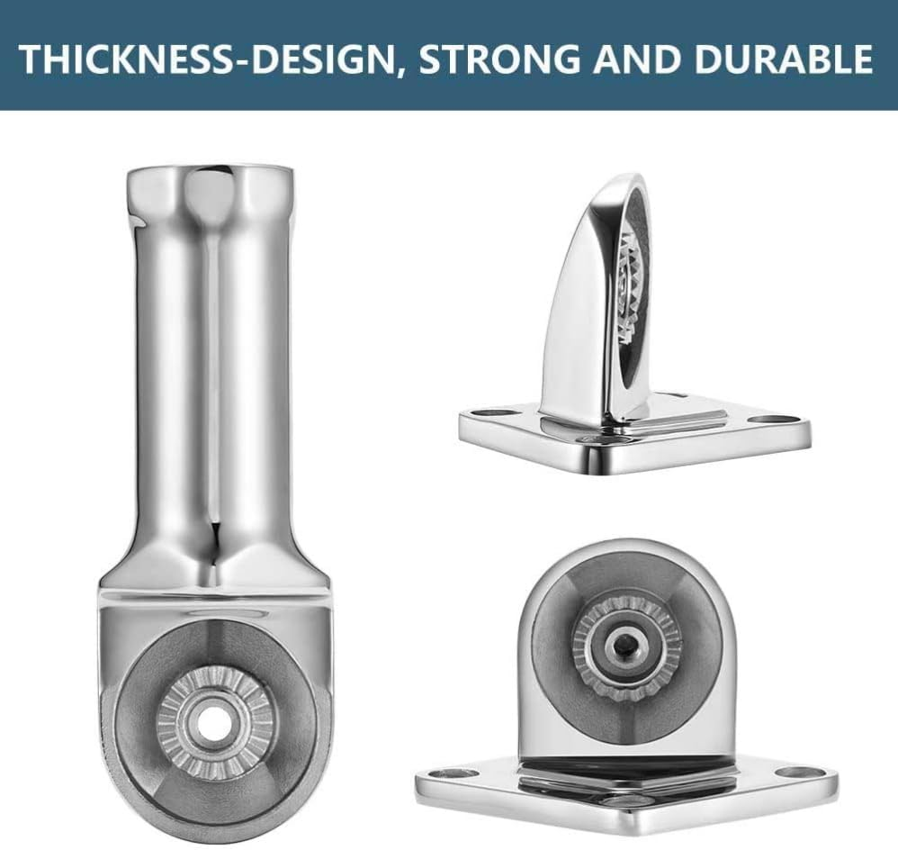 Flag Pole Holder,Outside House Flag Bracket,Flag Pole Bracket 316 Stainless Steel, Heavy Duty Concrete Flag Pole Mount,Sturdy and Durable,Built to Withstand the Outdoors and Harsh Weather image number 5