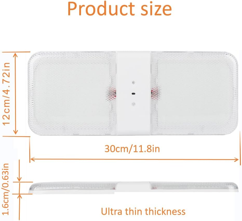 RV Lights Interior,1000 Lumens 3 Color Temp with Touch Dimming 12V LED Ceiling Downlights RV Interior Light Camper Light,For Caravan Camper Travel Trailer Sailboat Yacht Boat (2Pack) image number 3