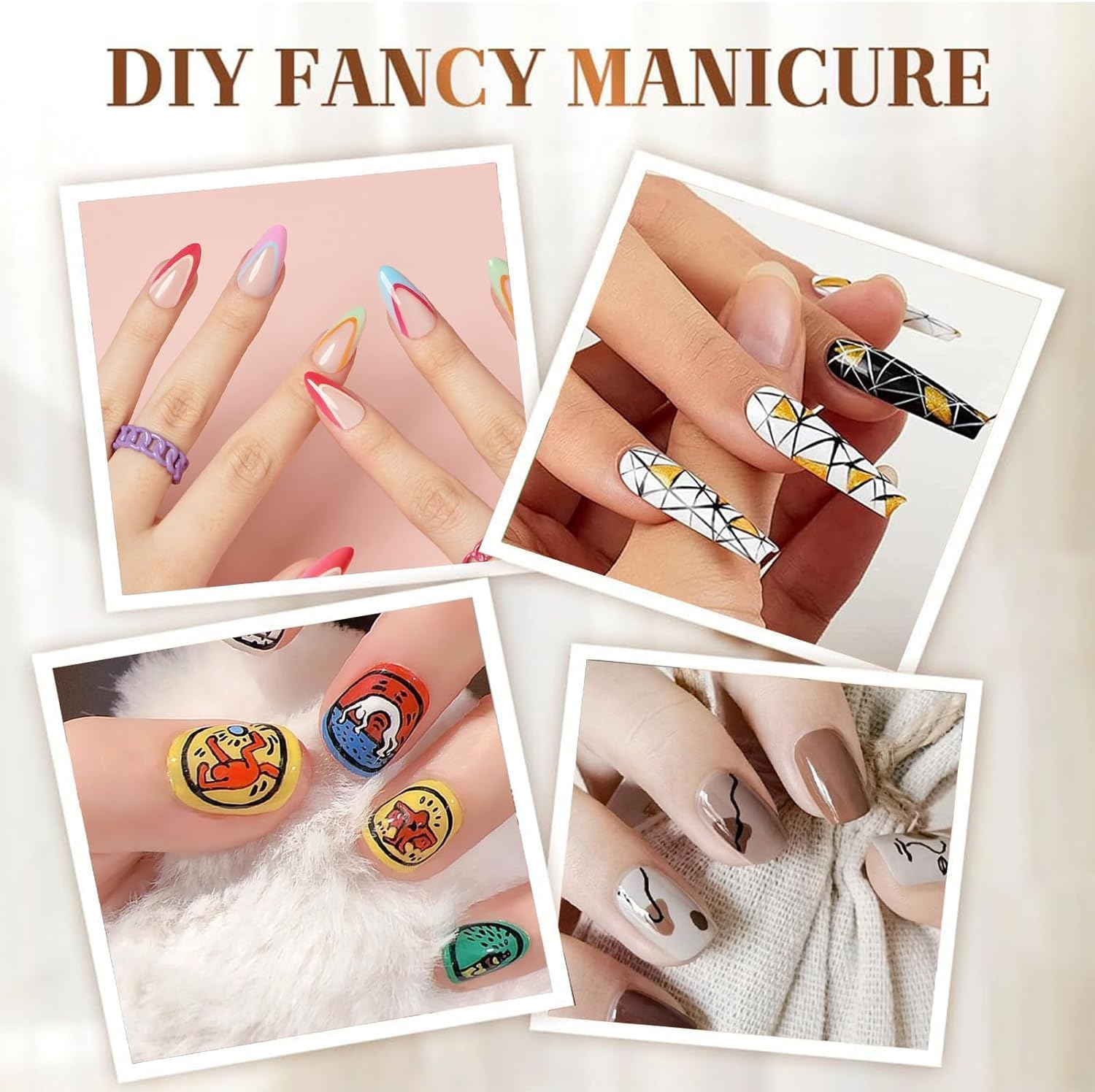 12-Color Nail Pen Set, Entiretotal 12 Colors Pens Set, Quick Dry Nail Pens, Nail Art Marker Drawing Painting Liner Pen 3D Nail Polish Pens Quickly Dry Nail Art Nail DIY Decoration image number 2