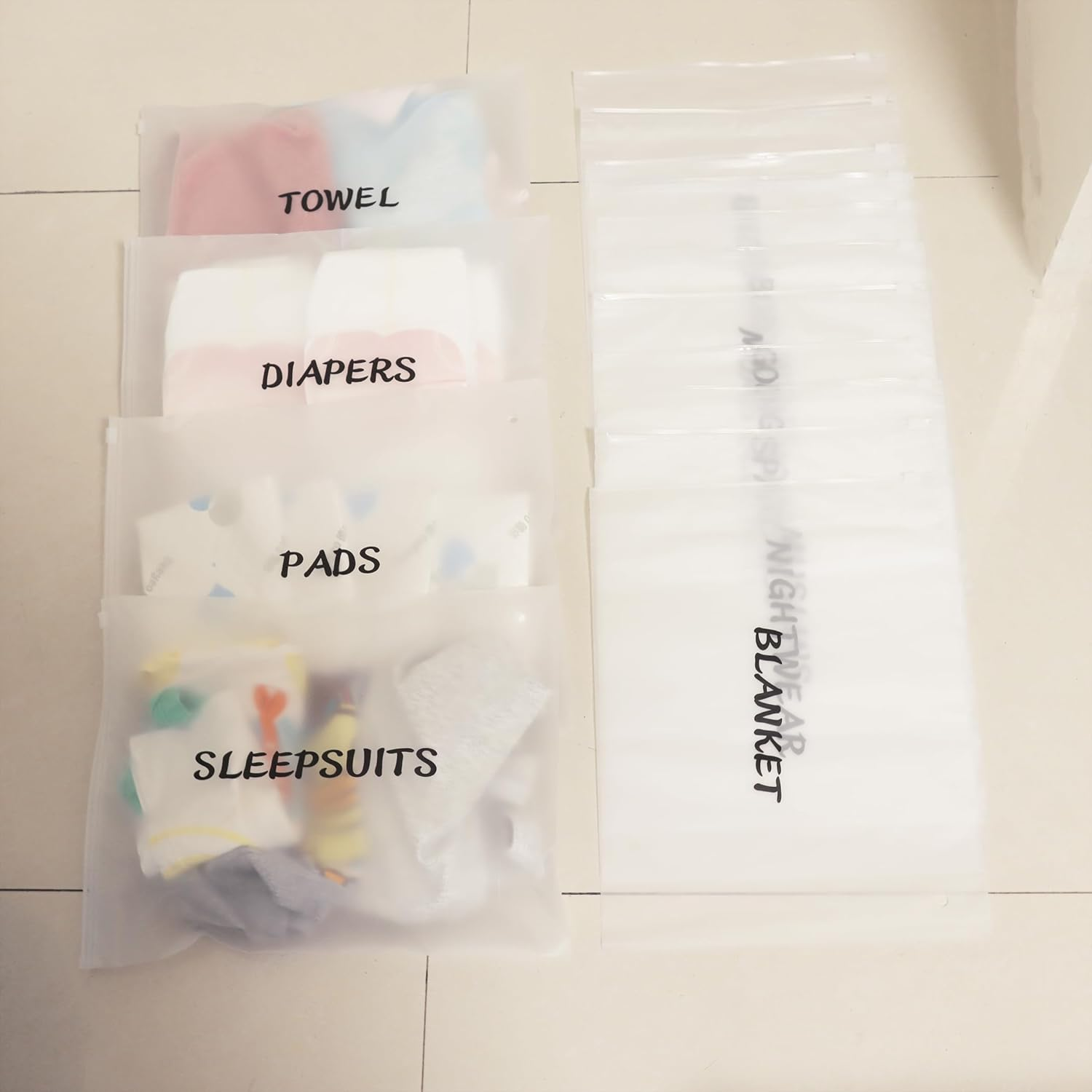 15Pcs Hospital Bags for Women Labor Delivery, 13.8 * 10.6 Inch Essentials Maternity Hospital Bag, Organizing Pouches for New Mom Newborn Baby image number 6