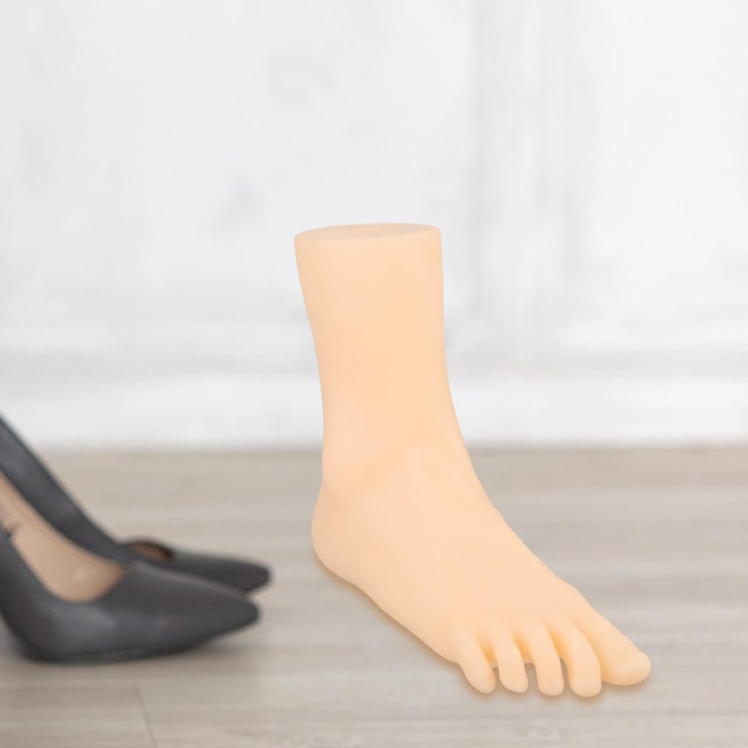 Eigell Foot Model, Women Mannequin Foot Display, Simulation Ankle Bracelet Shoes Sock Display for Shoes Socks Toe Rings Chains, Right Style A image number 6