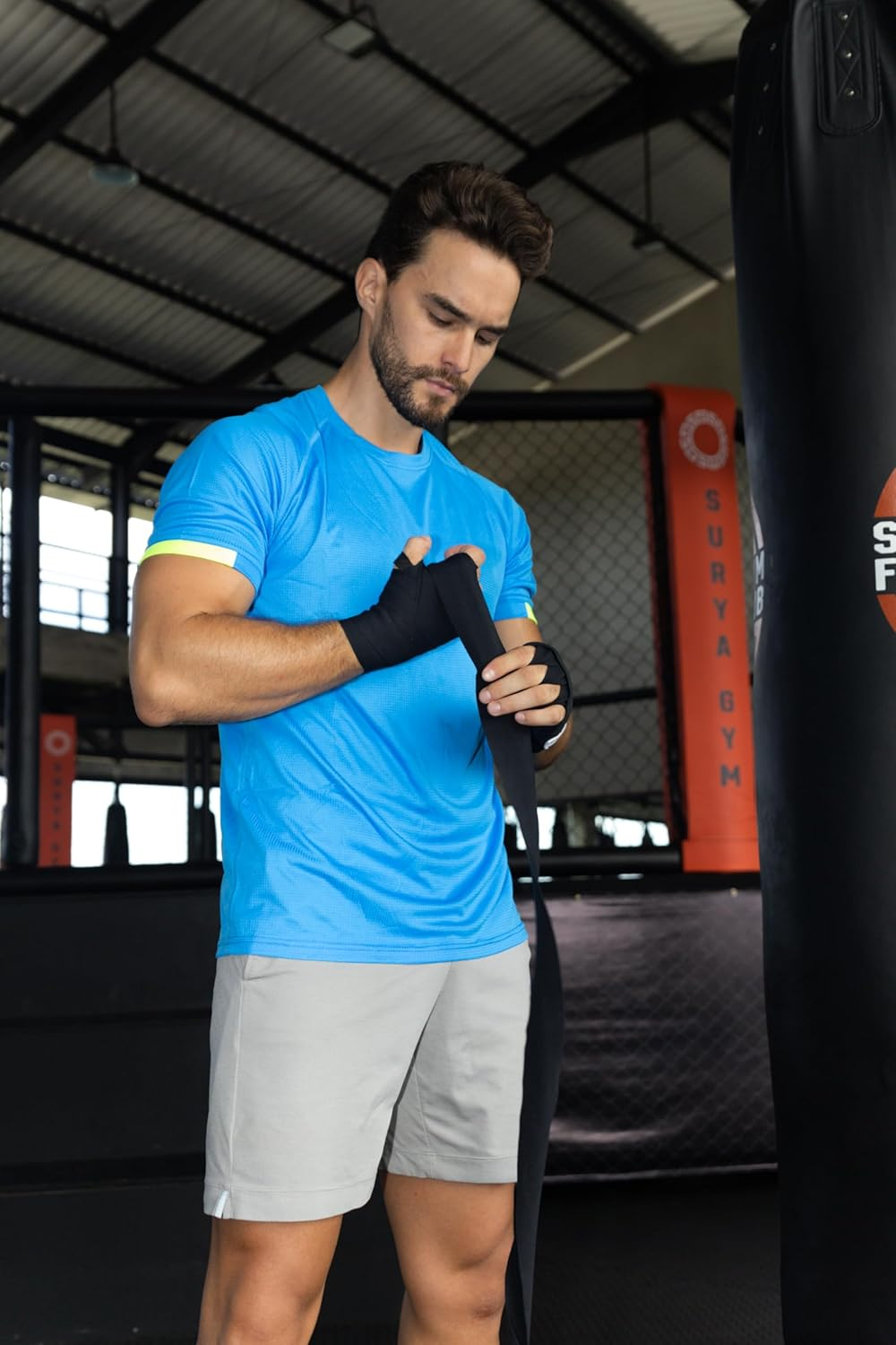 HUAKANG 5 Pack Men'S Workout Shirts Quick Dry Athletic Gym Tops Moisture Wicking Anti-Odor Breathable Tee Short Sleeve Sports T-Shirts for Outdoor Running Sportswear image number 5