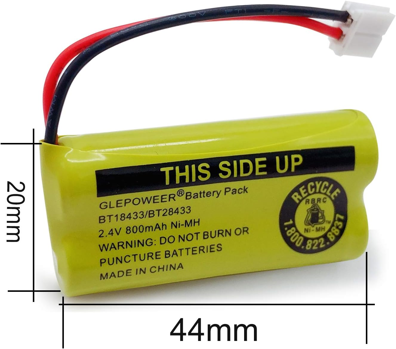 BT18433 BT-18433 BT184342 BT-184342 BT1011 BT-1011 Replacement Battery Compatible with AT&T and Vtech BT-8300 BATT-6010 89-1326-00-00 89-1330-01-00 CPH-515D Cordless Phone(2 Pack) image number 2