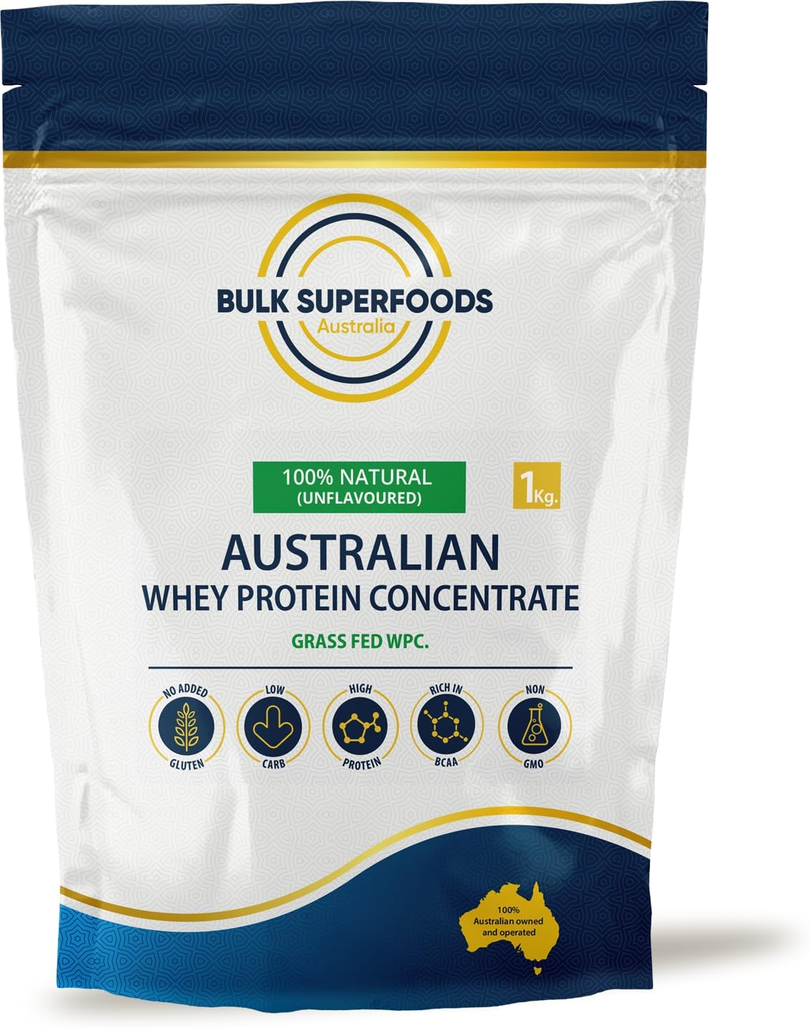 Australian Whey Protein Concentrate 1Kg by Bulk Superfoods image number 1