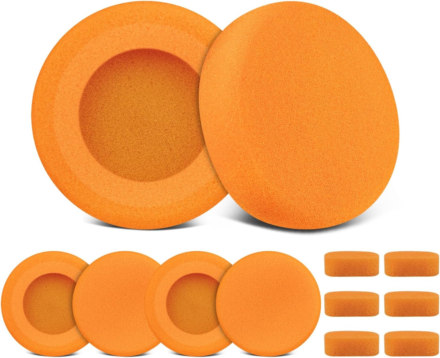 SOULWIT 6 Pcs Replacement Earpads for Koss Porta Pro, KSC11, KSC17, KSC75 Headphones, Soft and Durable Sponge Ear Pads Cushions with High-Density Foam - Orange