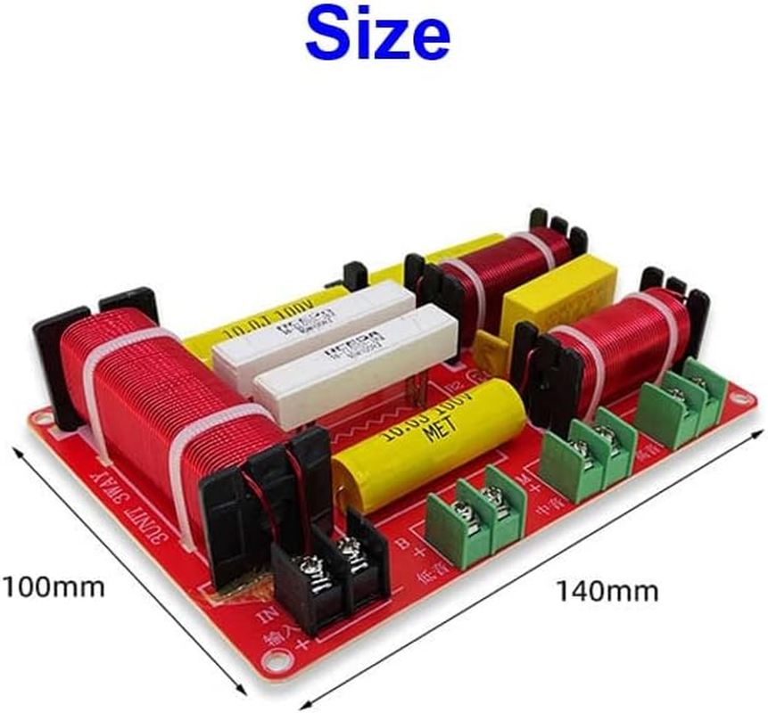 HOOCI 2PCS 3Way 250W Audio Hifi Filter Circuit Board 850Hz/4000Hz Stereo Speaker Crossover Filters 3 Unit Frequency Dividers image number 1