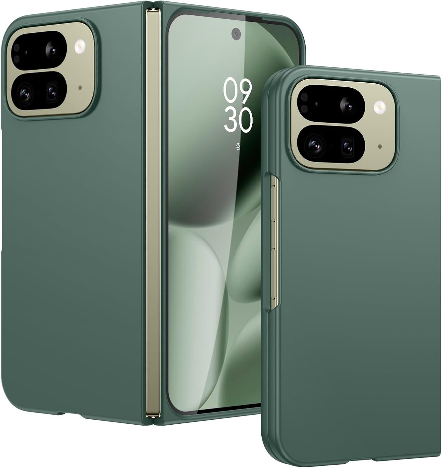 DUEDUE Case for Google Pixel 10 Pro Fold with Screen Protector, Military-Grade Shockproof Protective Slim Anti-Fingerprint Resistant Hard PC Protective Cover for Google Pixel 10 Pro Fold, Black