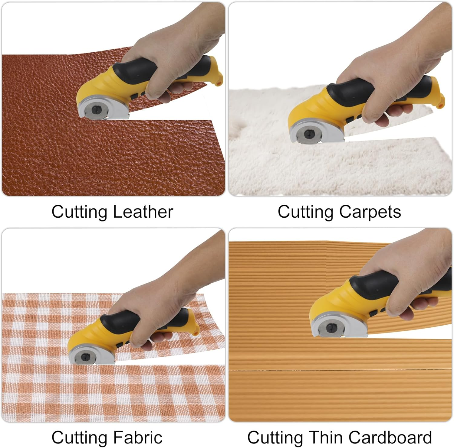 Cordless Electric Scissors, Cardboard Cutter, 4V Electric Cardboard Cutter, Cordless Fabric Scissors, Electric Box Cutter with Blade, Electric Scissors for Cardboard, Box, Leather - Replacement Blade image number 6