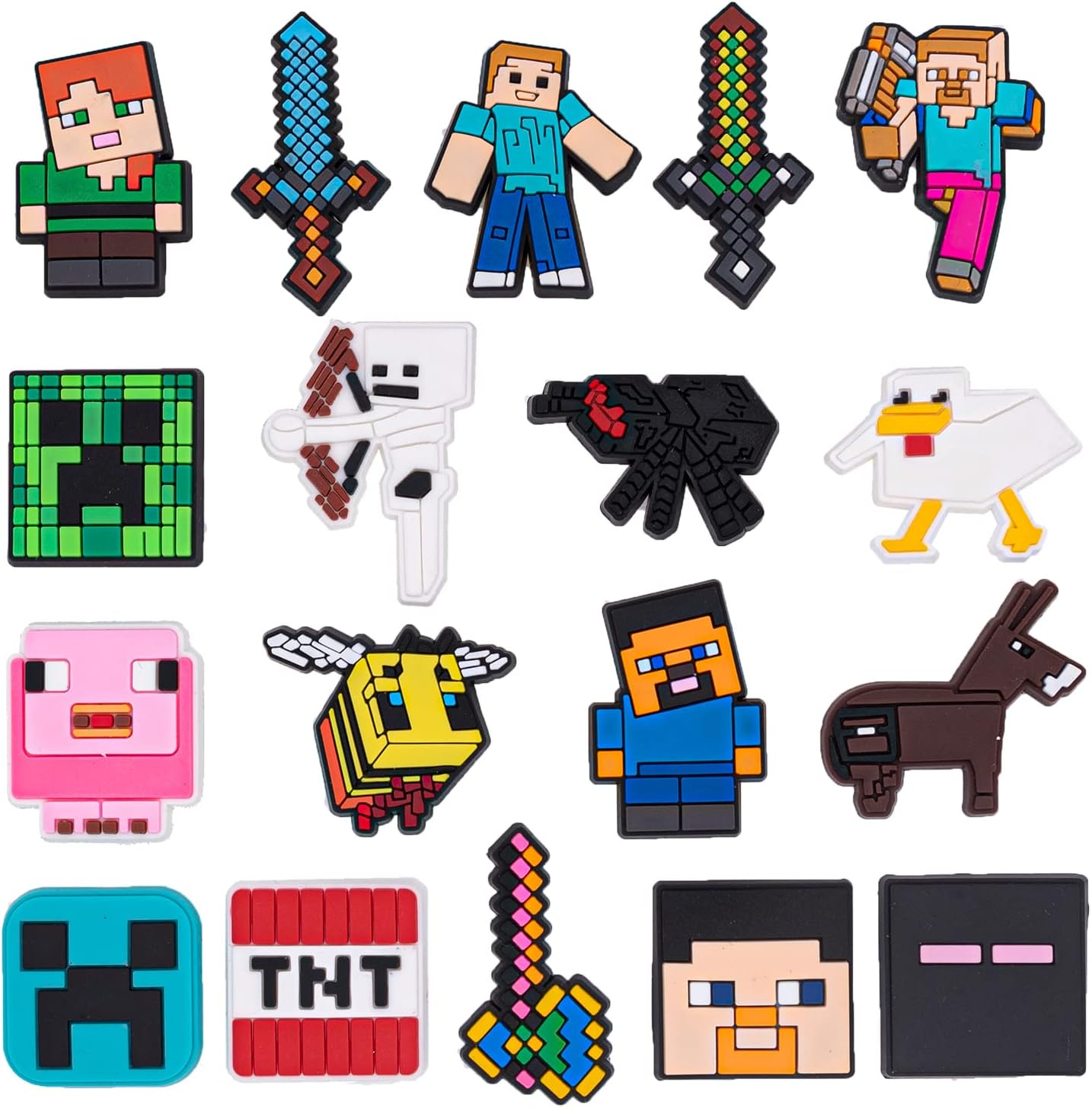 Shoe Charm for DIY Anime Game Cute Croc Animal Boys Girls Teens Kids Ball Sports Decoration Accessories Different Designs PVC Trendy Cute Shoe Charms Party Birthday Gifts image number 3