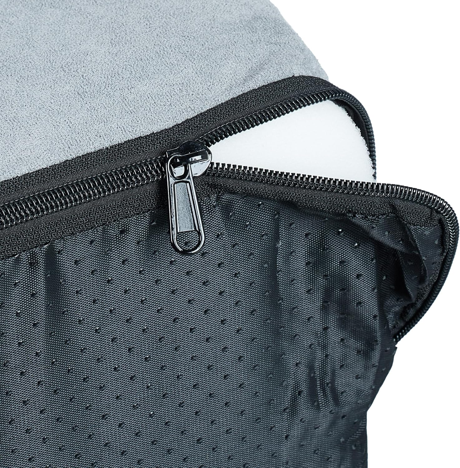 Relaxdays Dog Stairs 3 Steps for Dogs & Cats, HBT: 33 X 41 X 54 Cm, Soft Pet Stairs, Bed and Couch, Grey image number 2