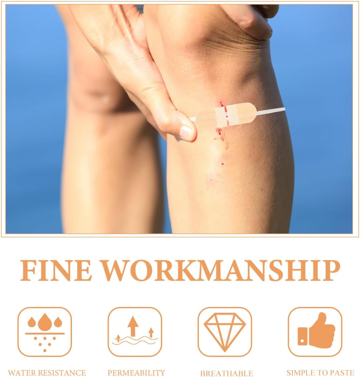 FOMIYES 3Pcs Waterproof Zip-Stitch Wound Closure Strips - Pain-Free No-Sew Skin Tape for Secure Healing, Seamless Adhesive Bandages for Outdoor and Active Use