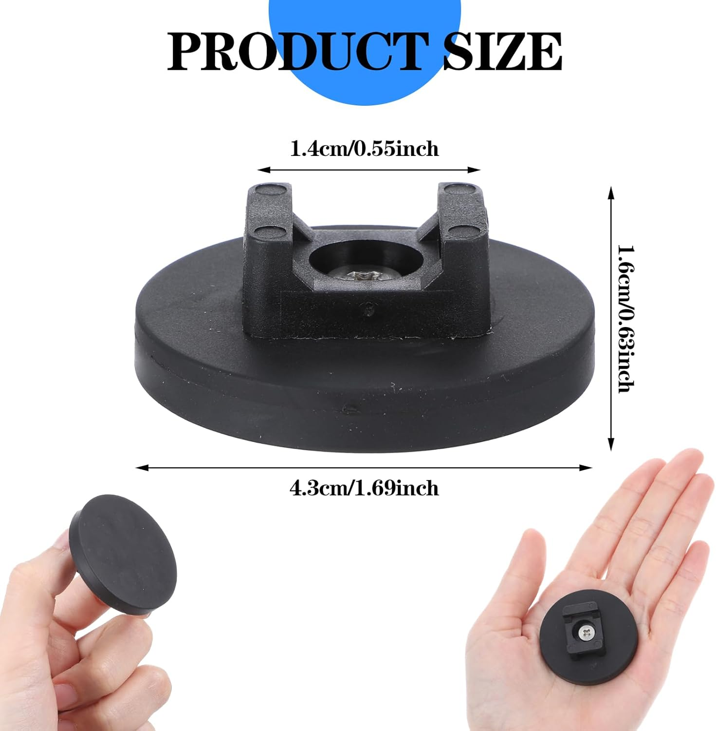 15 Pcs Magnetic Cable Clips Zip Tie Mount Base Black Magnetic Wire Holder Multipurpose Cable Ties Mount Wire Clips Management Base Electrical Cable Ties Supplies for Cable Wire image number 4