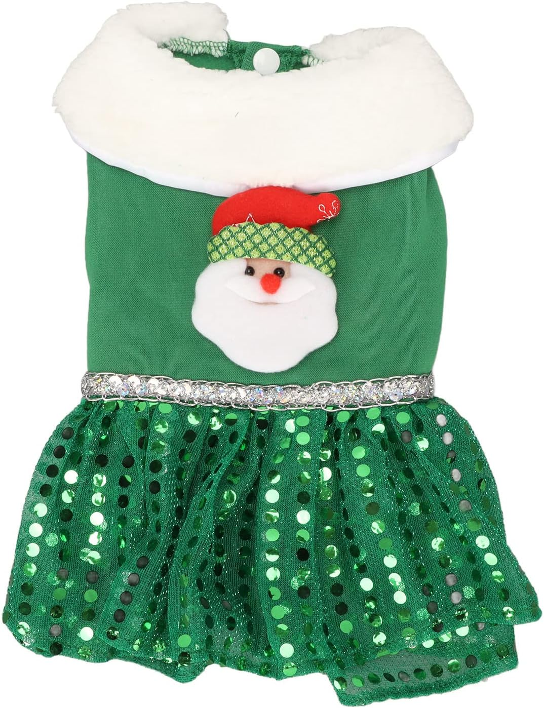 Pet Christmas Dress, Soft Breathable Warm Cute Fashionable Dog Party Clothes, Dog Christmas Sweater Xmas Pet Clothes for Small Medium Dogs Green (L) image number 6