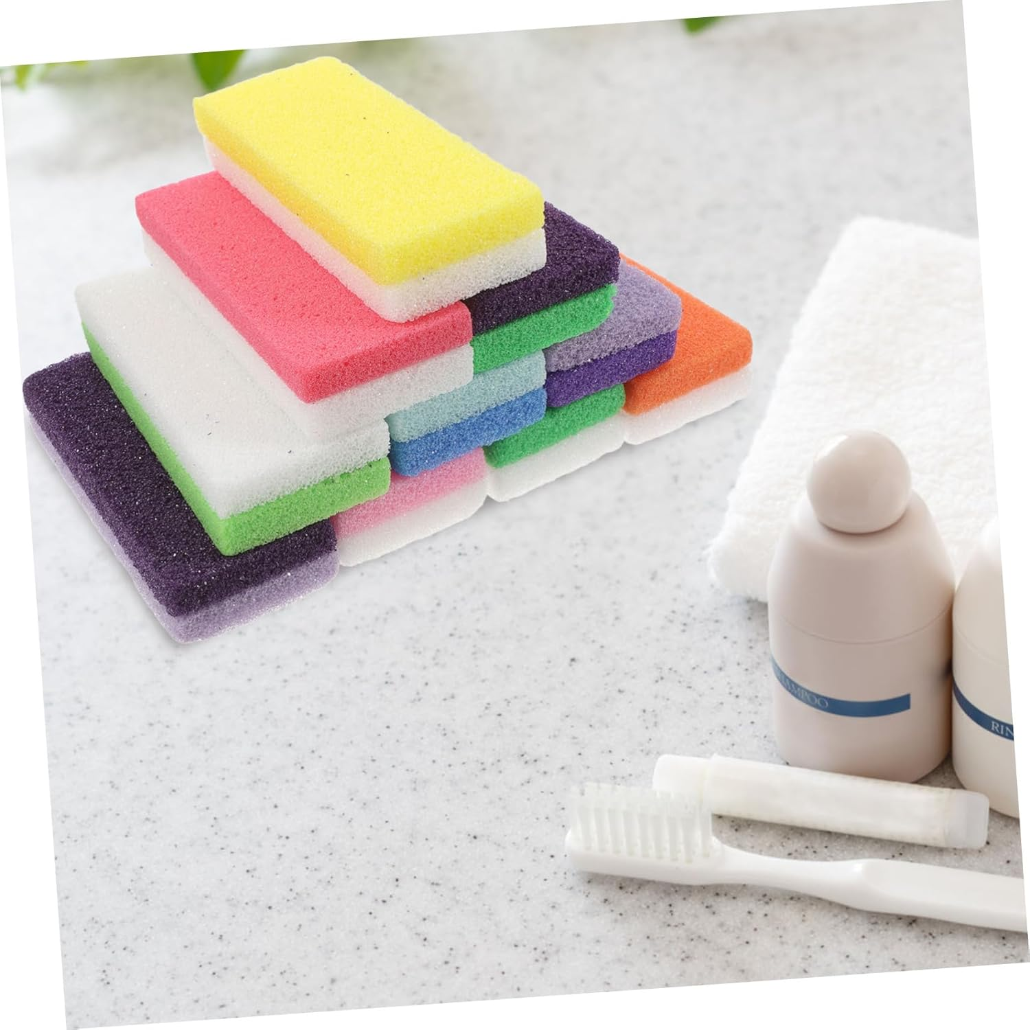 HAPINARY 10Pcs Double-Sided Pumice Stone for Feet Foot Scrubber for Callus Removal Dead Skin Exfoliation for Home Salon Use image number 6