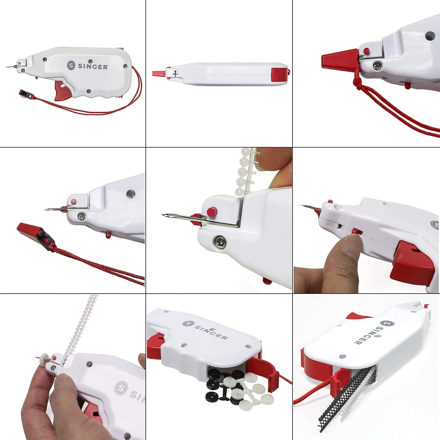 Singer Button Fast Quick-Fix Button Replacement Tool with 60 Fasteners and 12 Buttons (01933) - Tool, Fasteners,  Buttons image number 3