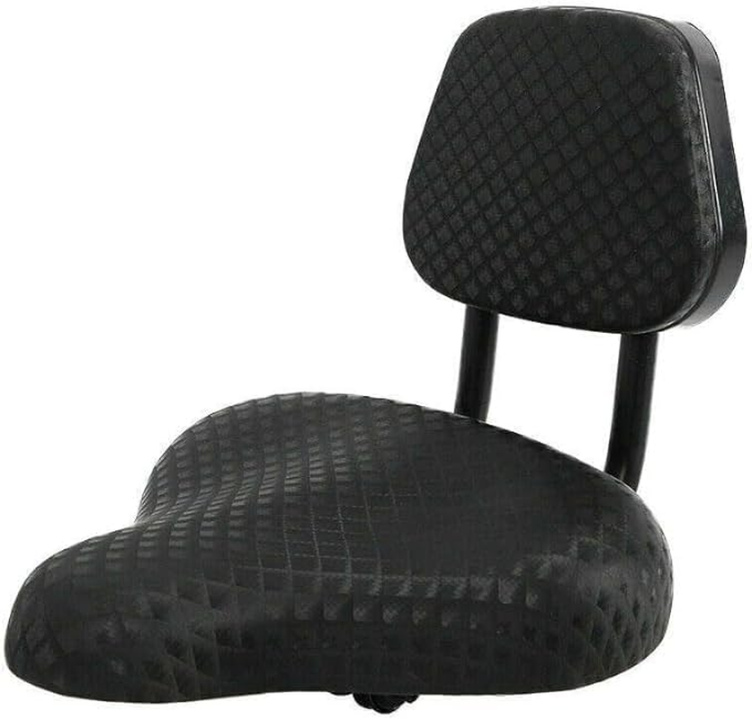 Bicycle Saddle with Soft Backrest Support, Electric Bike Tricycle Wide Comfortable Seat Padded Mountain Bike Cycling Cushion image number 4