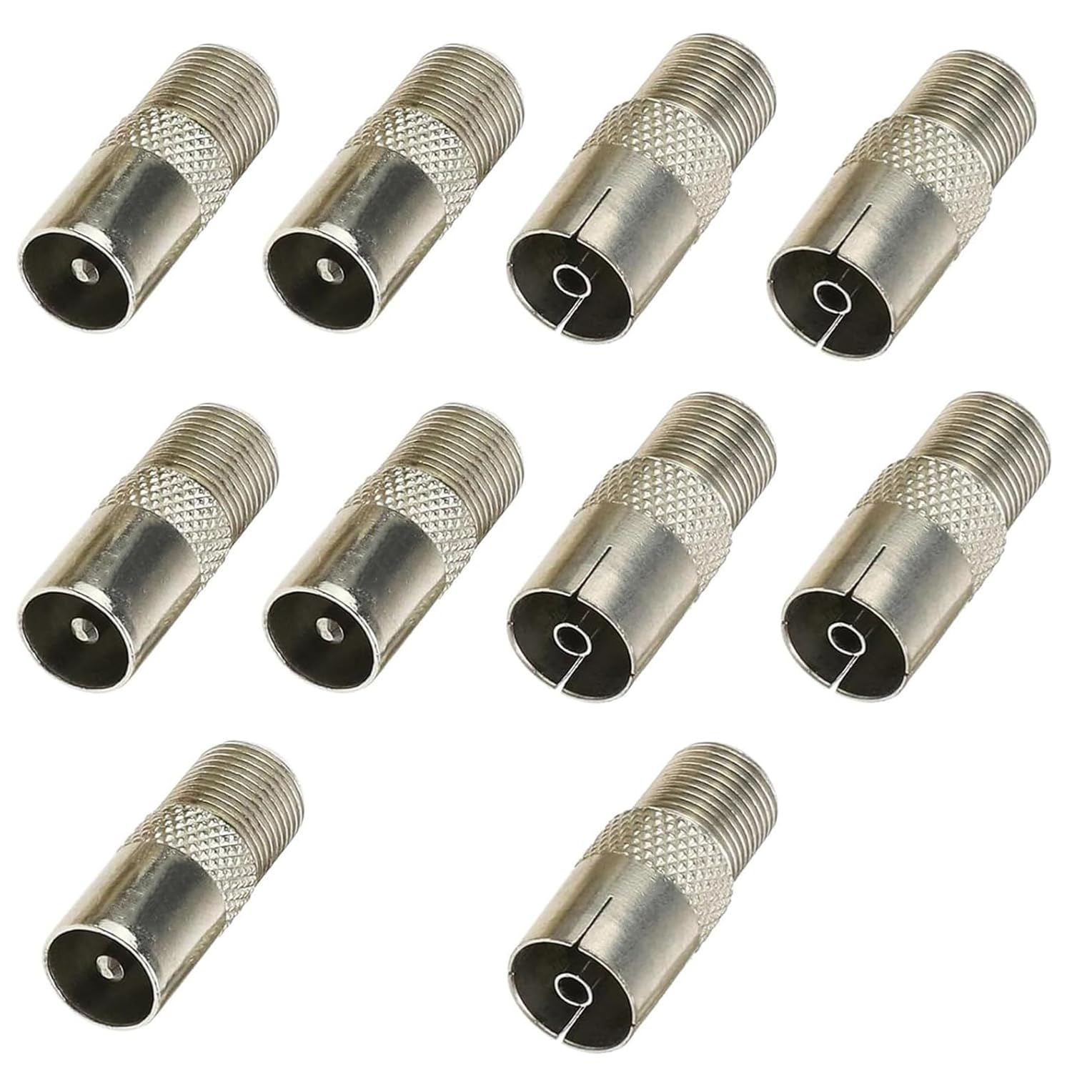 10Pcs Female to Male TV Aerial Coaxial Coupler for Antenna Cables Satellite Cables Coaxial Cables T/F Screw Connector Socket to RF Coax Aerial Adapter TV Aerial Coaxial Coupler for Antenna Cables image number 4