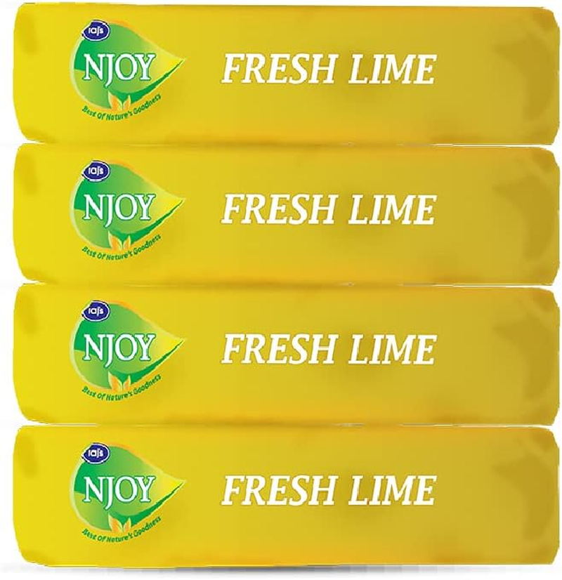 Raj Njoy Bathing Soap Fresh Lime (125G, Pack of 8)