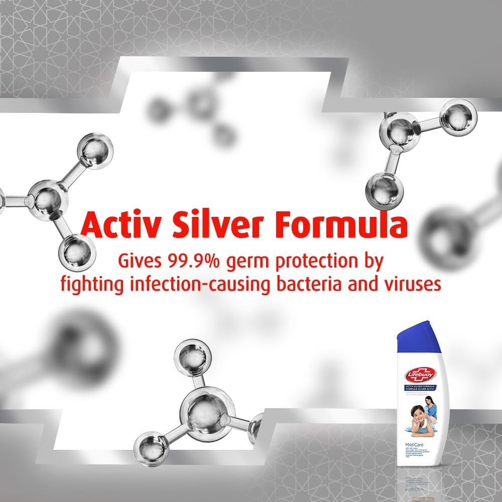 LIFEBUOY BODY WASH MILD CARE 300 ML | Gentle Milk Cream Formula with Superior Germ Protection image number 4