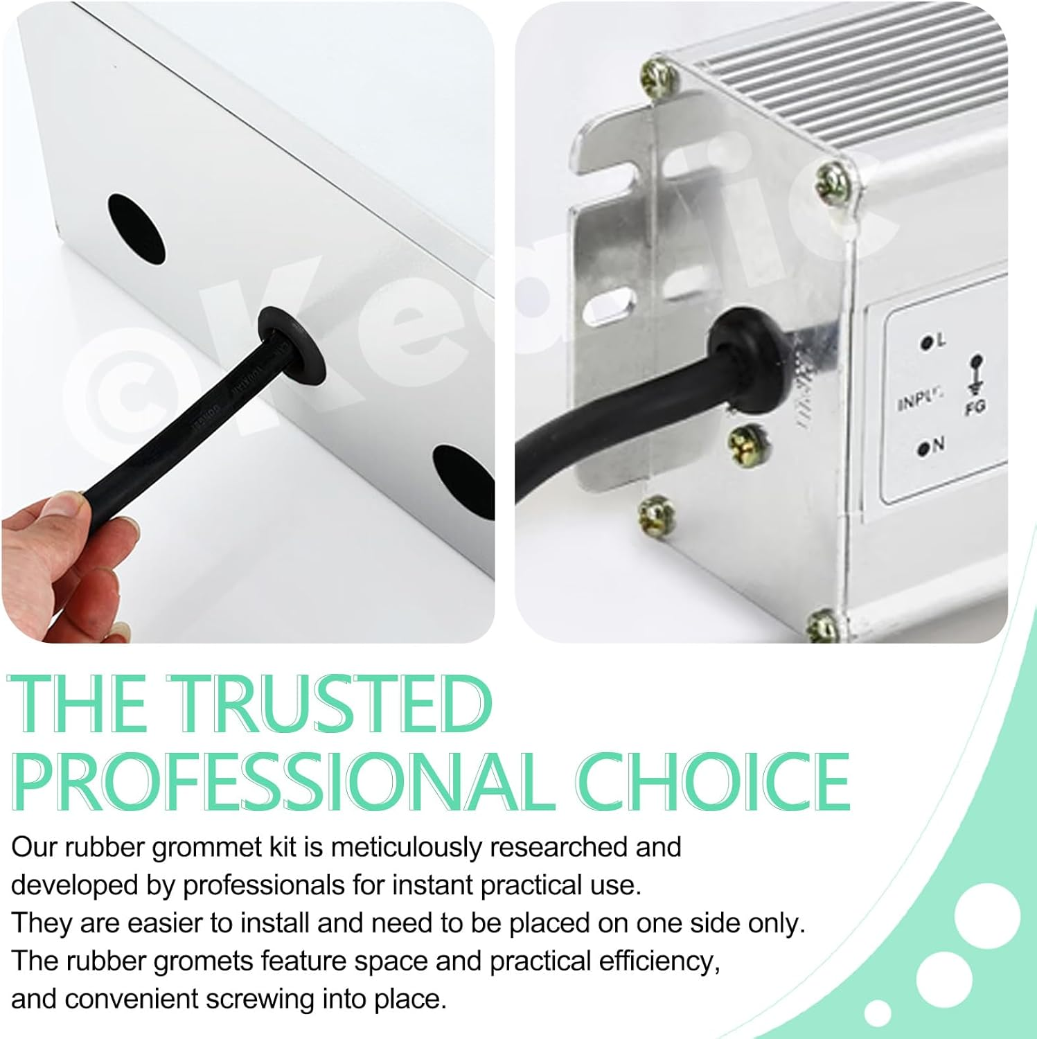 Keadic 72Pcs 9 Sizes Silicone Rubber T-Type Grommets Assortment Set, Hole Firewall Wire Cable Hole Plugs for Water Pipe, Tubing, Hydroponic, Irrigation, Desk image number 2