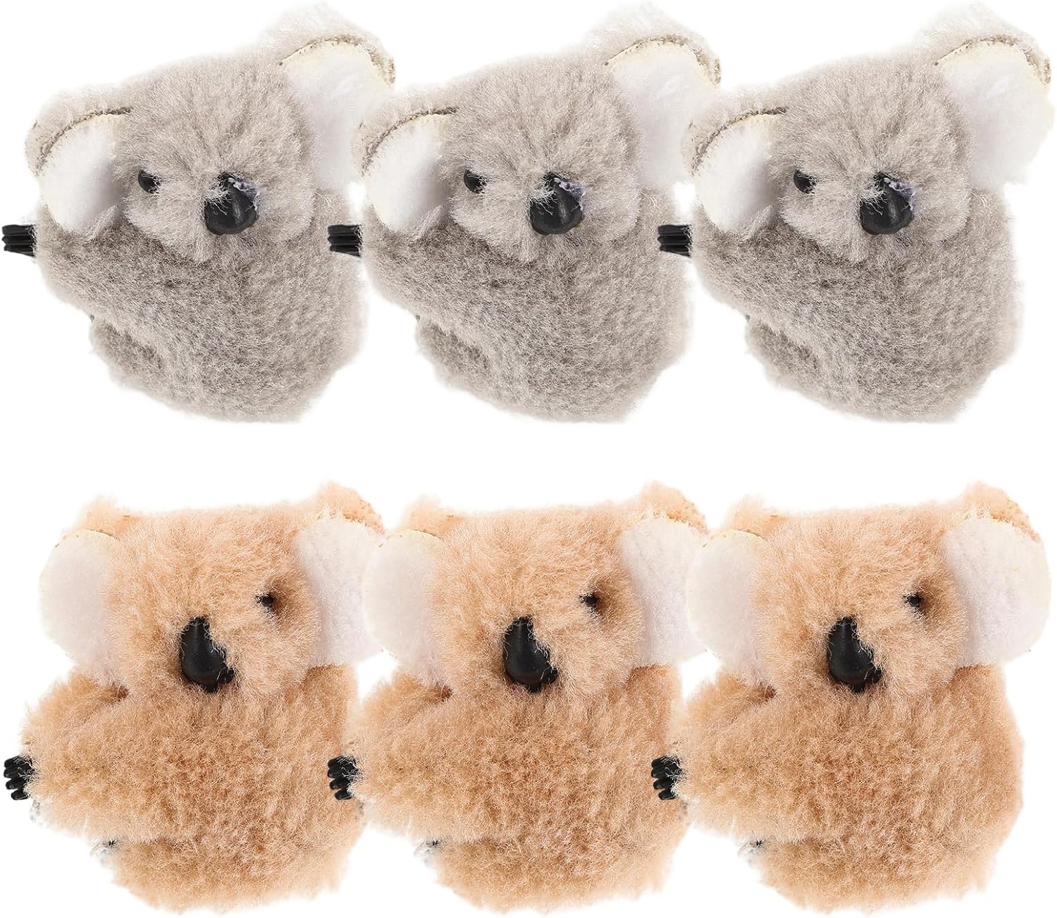 Beavorty Koala Hair Clips in Mini Size - Made of Plush 6 Pieces Claw Clips for Hair Catching Ideal for Koala Party and Lovers of Cuddly Toy Small image number 5