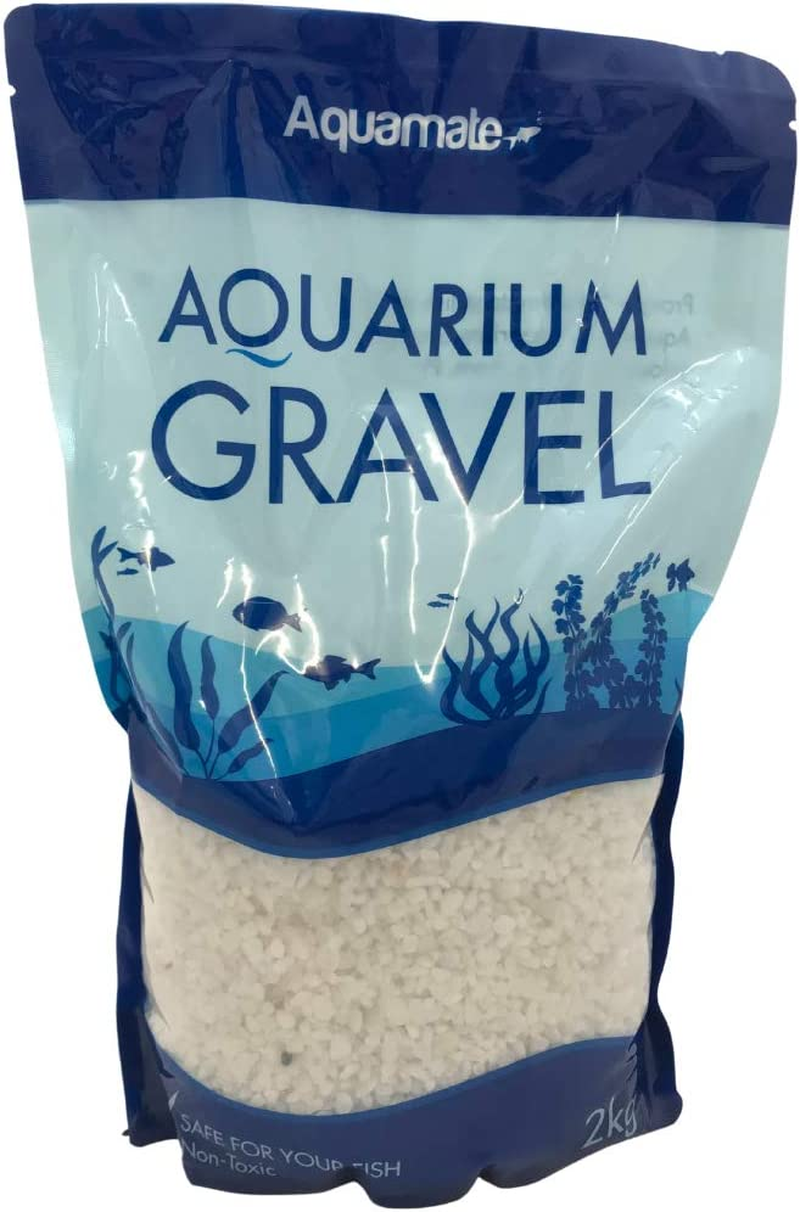 Aquamate Natural Aquarium Gravel, Snow White, 2Kg image number 1