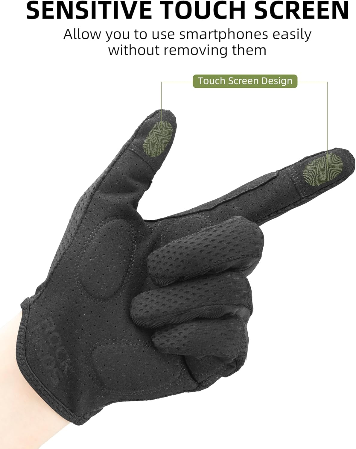 ROCKBROS Cycling Gloves for Men Breathable Bike Gloves for Men Cycling Touchscreen Mountain Bike Gloves for Men image number 4