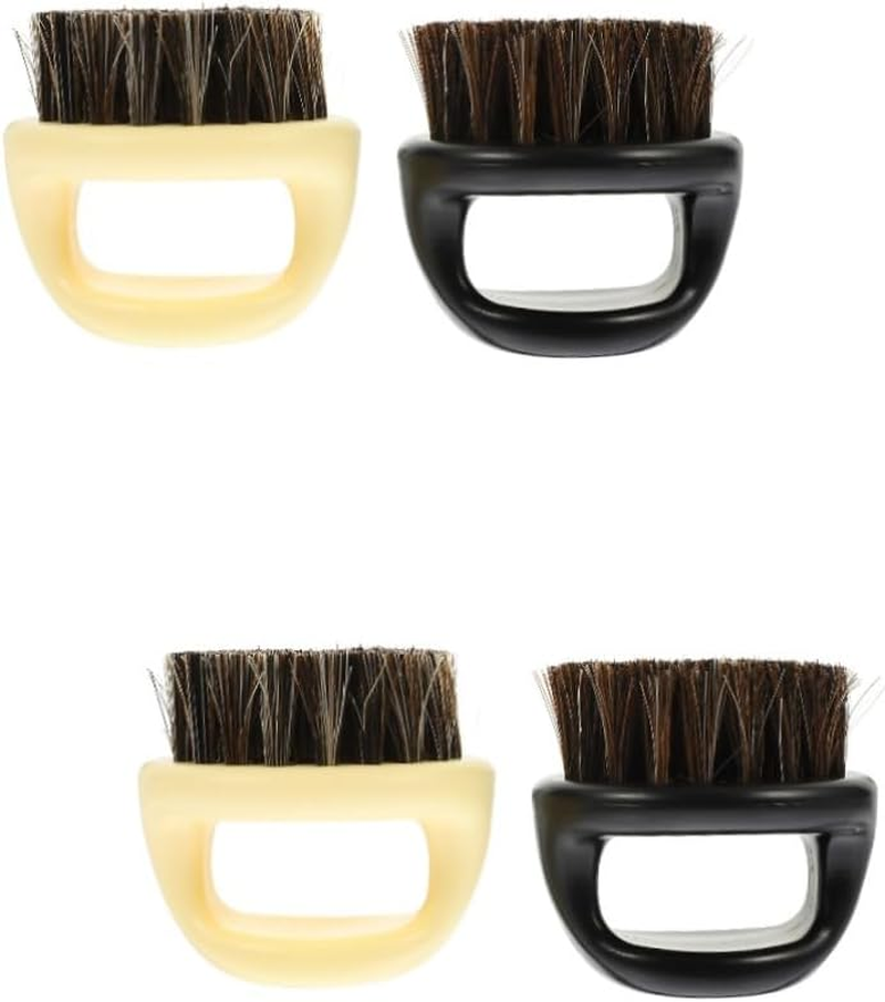TOVINANNA 2Pcs Men'S Beard Brush Comb Hair Styling Shredded Hair Brush for Beard Maintenance Styling Black Beige Barber Shop Essential
