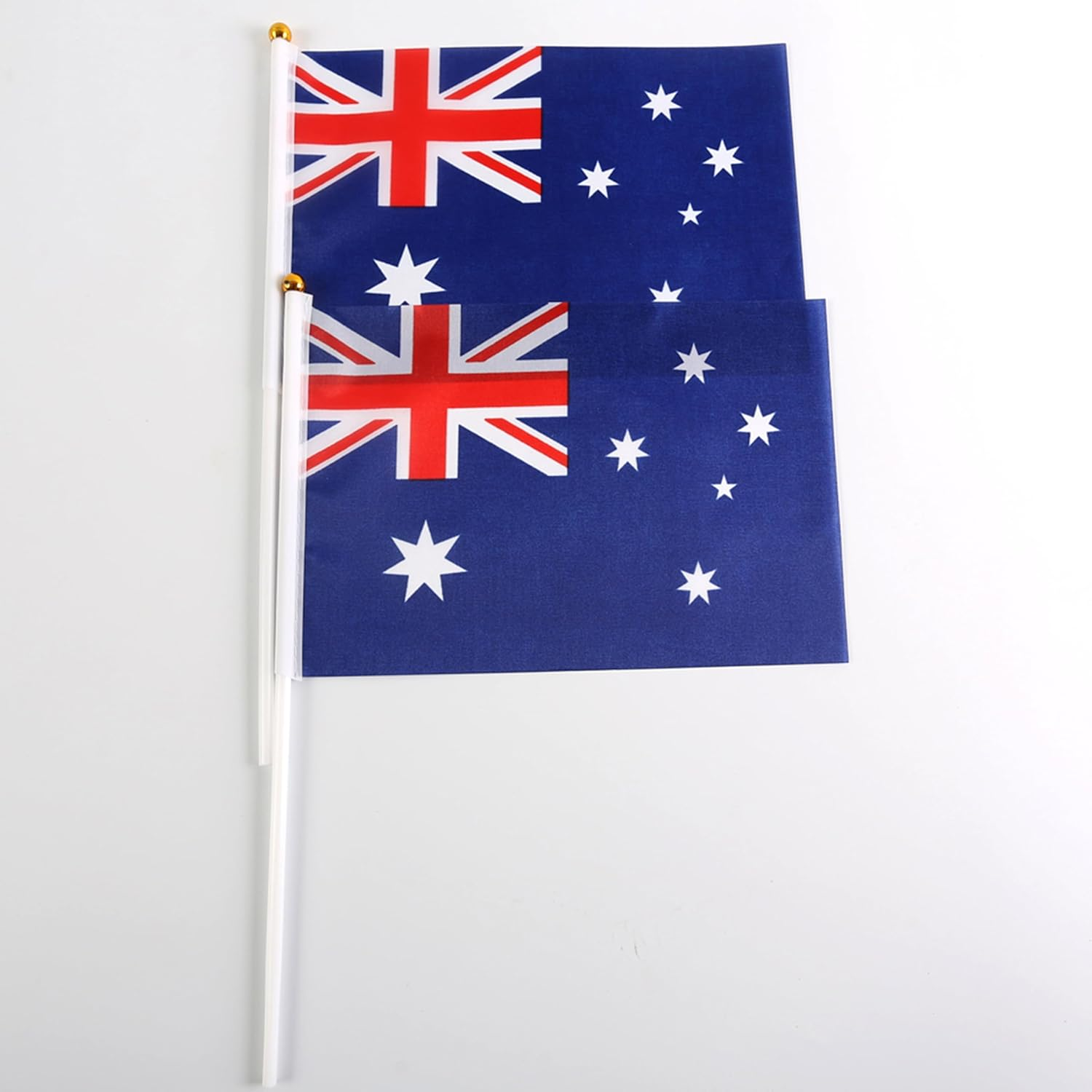 Bay Breeze 20Pcs Aussie Mini Flag, Pack of 20 Australian National Flags, 14Cm X 21Cm (20Pcs), Green and Gold, Perfect for Patriotic Celebrations, National Holidays, Sports Events image number 3