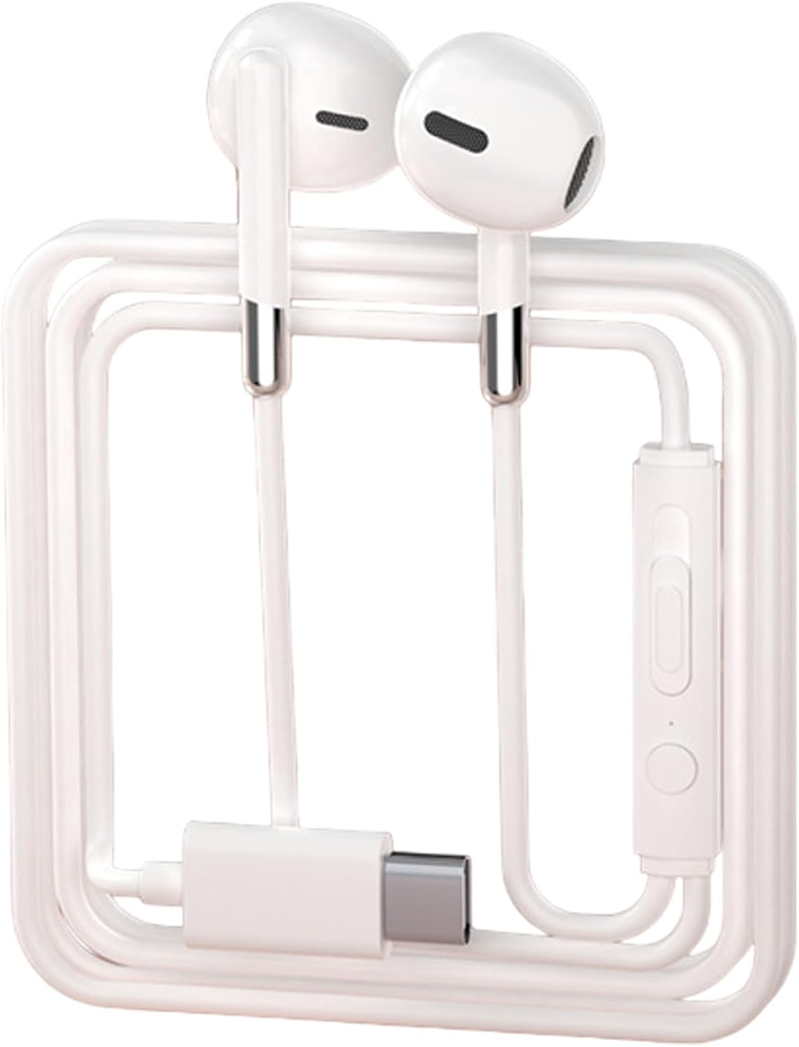 In-Ear Headphones with Built-In Mic & Cord Control, High-Fidelity Sound for Sports, Commuting, Office Use - Usb-C/3.5Mm Wired - Skin Color-3.5Mm image number 2