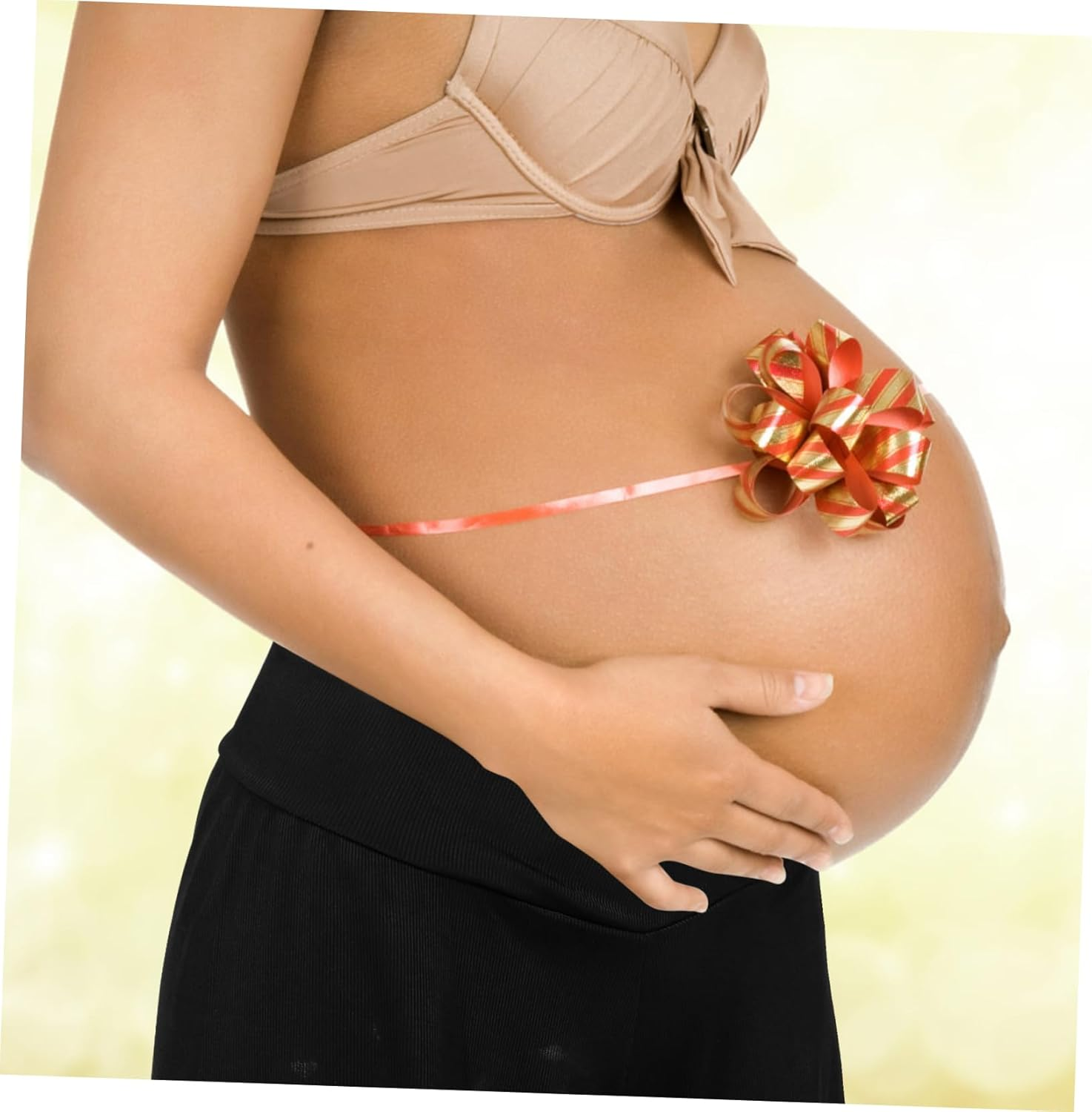 Stretchy Maternity Pants Postpartum Pants Pregnancy Biker Shorts Pregnancy Sleepwear Stretchy Pajamas Black Cloth image number 4