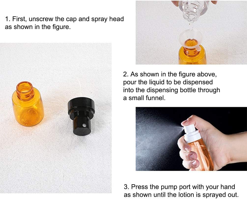 Lihaer Empty Atomiser Bottles Portable Small Spray Bottles Set with 5 Pieces Fine Mist Clear Squirter Liquid Containers for Home, Garden, Cleaning, Travel, Perfume Pink 2# 30Ml - Green 1 image number 6