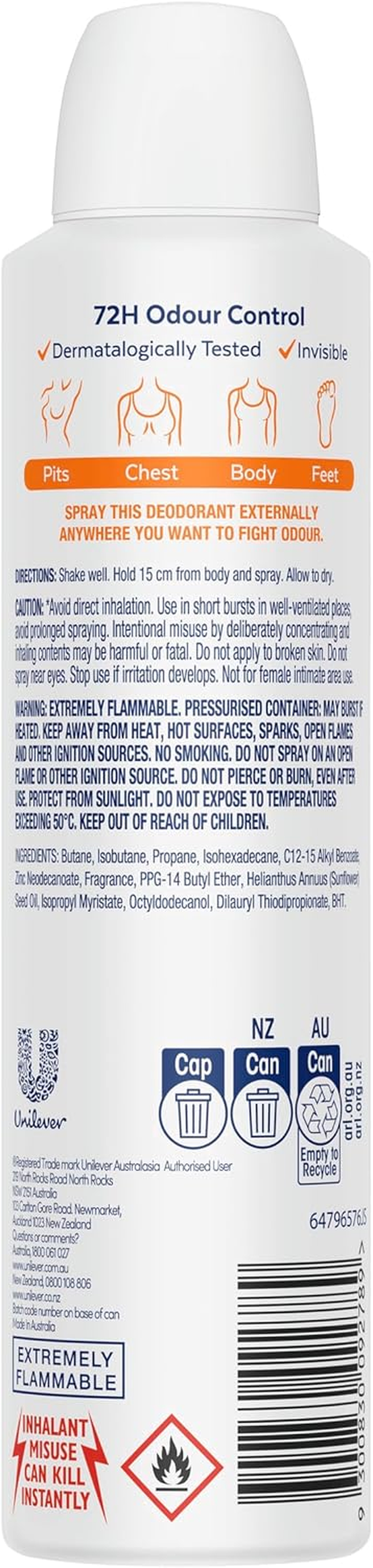 Rexona Women'S Whole Body Fresh Citrus Deodorant 230 Ml image number 3