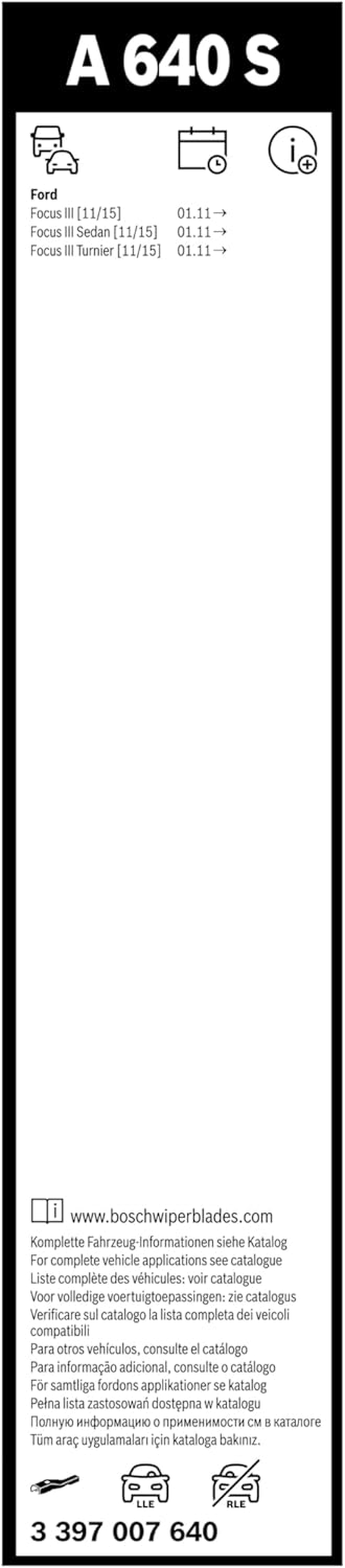 BOSCH Aerotwin Wiper Blade Set A640S &ndash; 725Mm & 725Mm | Flat Blade Design | Power Protection plus | Ice Build-Up Prevention | Oe-Quality Replacement image number 1