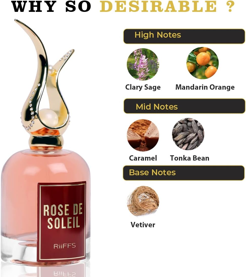 Riiffs Rose De Soleil by Riiffs Eau De Parfum Spray 3.4 Oz for Women 100 Ml image number 4