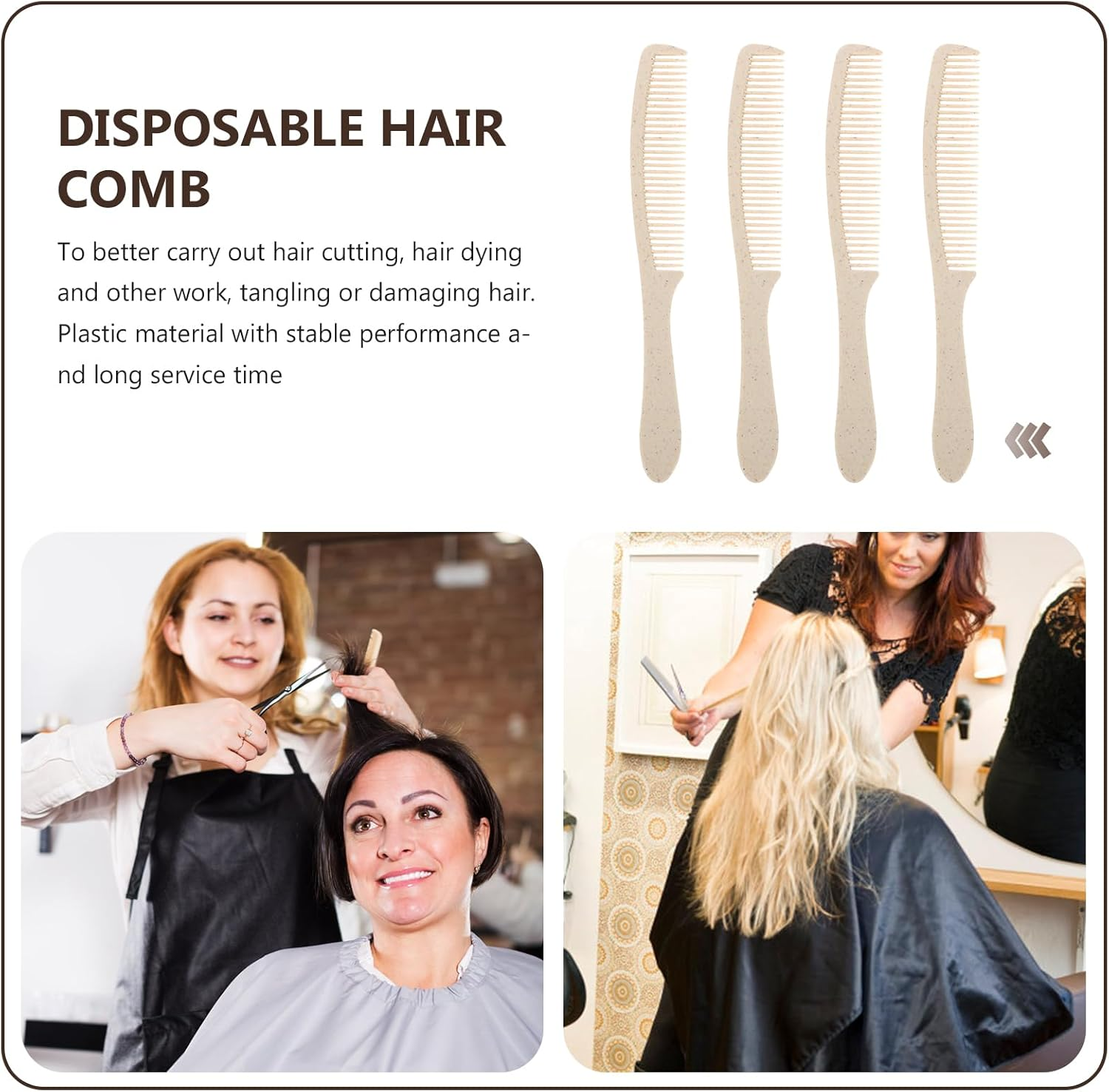 POPETPOP 50 Sets Disposable Combs Individually Wrapped Massage Brush Hair Brush Mini Pocket Combs for Travel Modeling Travel Size image number 5