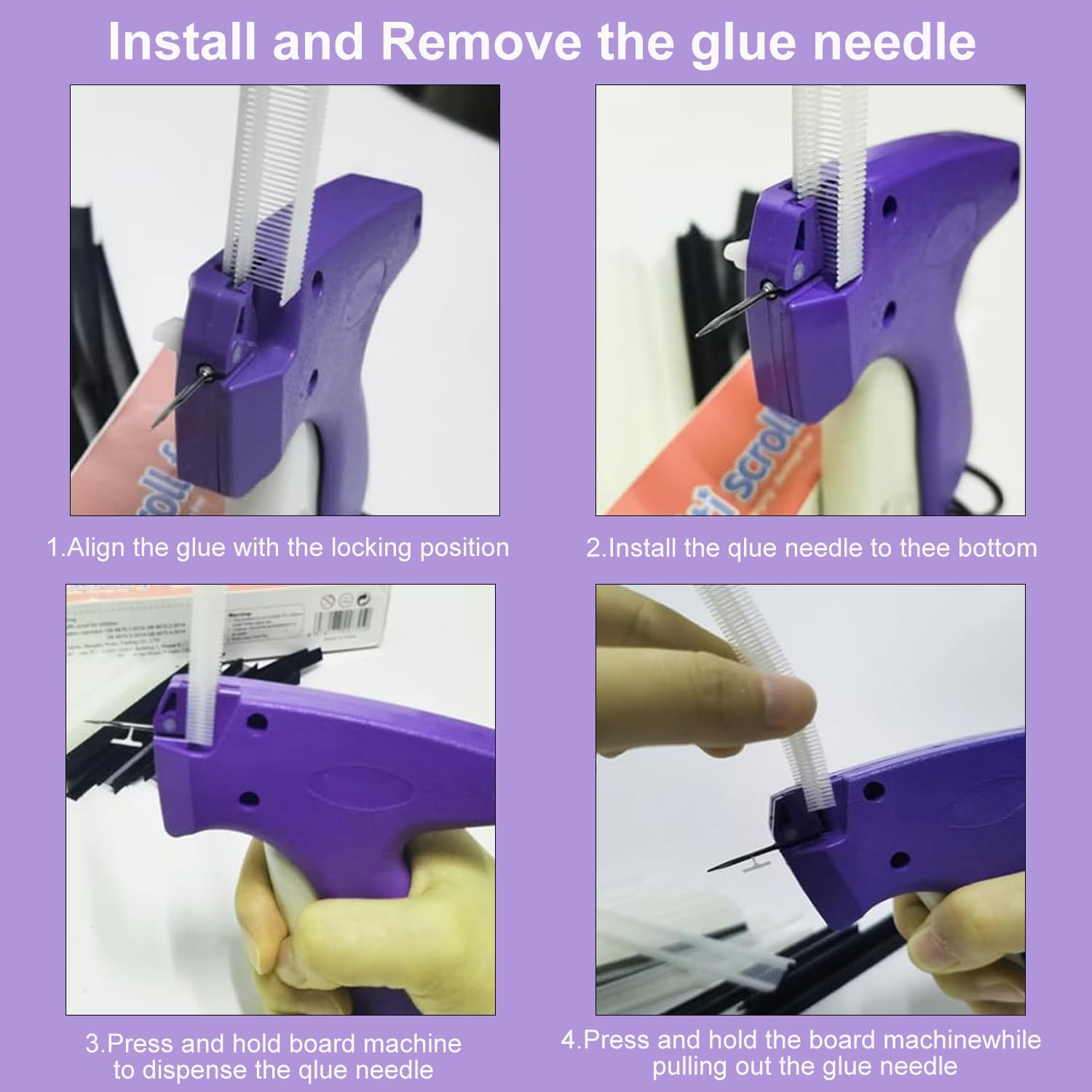 Mini Stitch Hemming Gun for Clothes - Quick Clothing Fixer with 5 Needles & 4000 Micro Fasteners (2000 Black & 2000 White) - Handheld Sewing Tool for Instant Fabric Repair image number 1