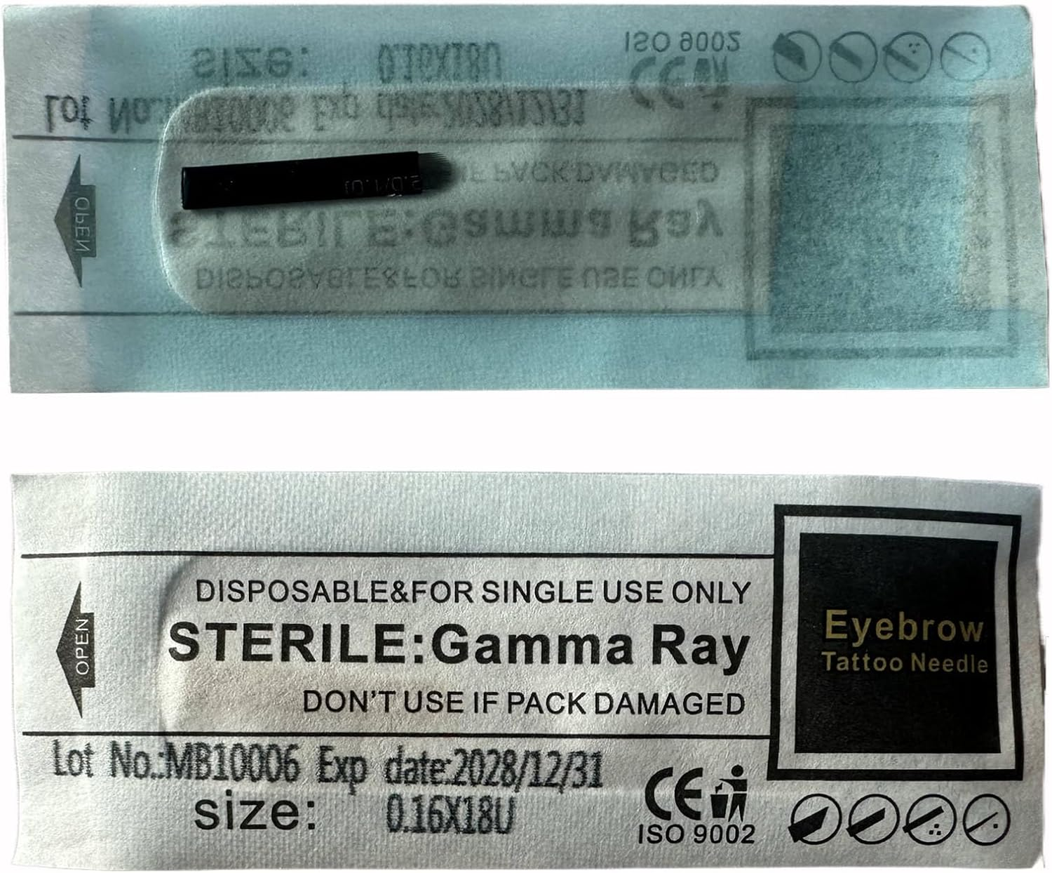 30Pcs Black Microblading Blades U18 Nano 0.16Mm Microblading Nano Agujas 18U Microblades (18U-0.16Mm) image number 5