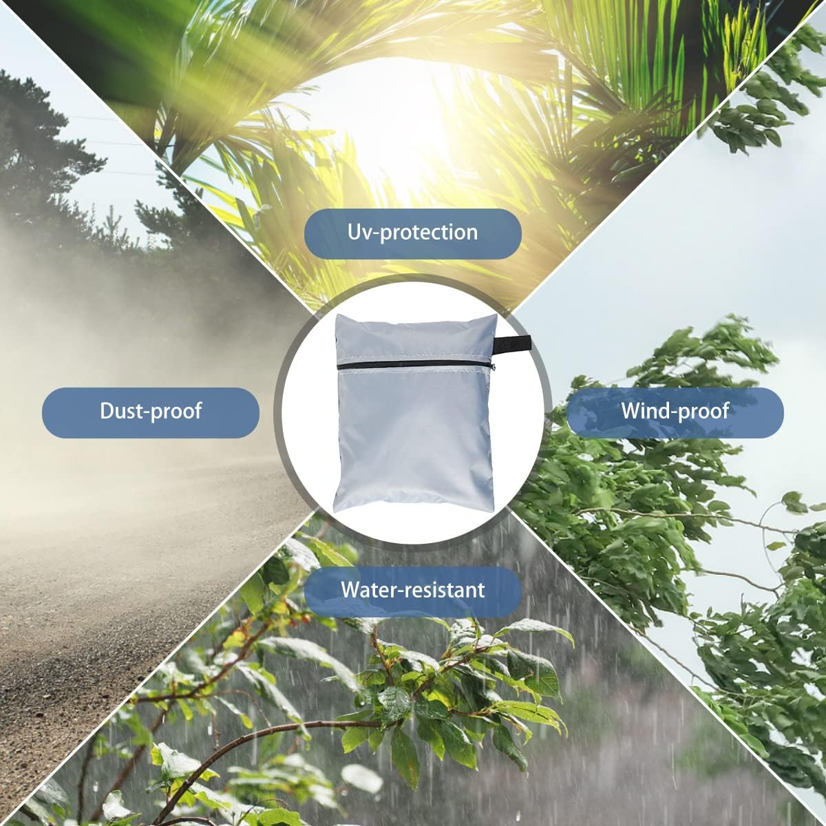 Caravan Hitch Cover Universal Trailer Jack Cover Waterproof Dust-Proof Tow Hitch Protection Cover Breathable Heavy-Duty Tow Hitch Cover for Caravans Motorhomes Trailer Pouywh(Grey) image number 5