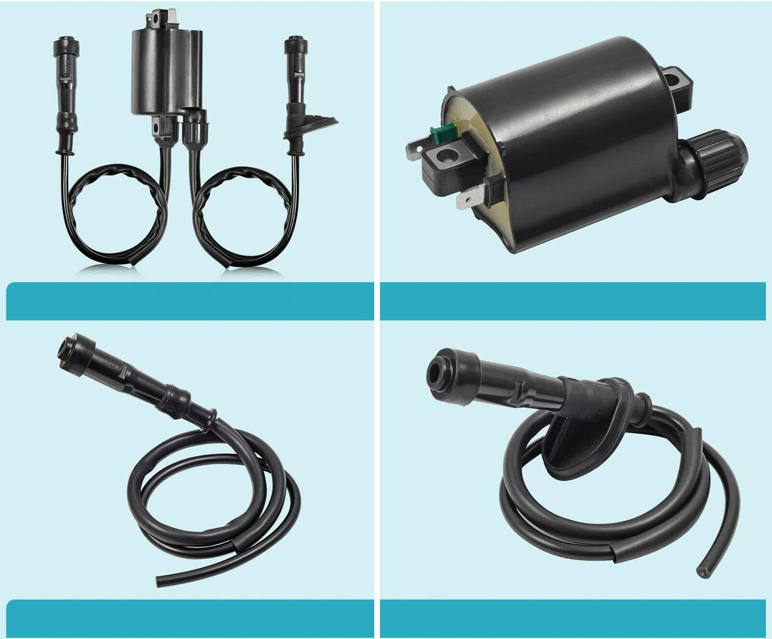 MOTO1988 2Set of Ignition Coil & Spark Plug Cap for HONDA Shadow 750 Shadow ACE 750 Aero 750 Spirit 750 VT750 1998-2019 image number 2