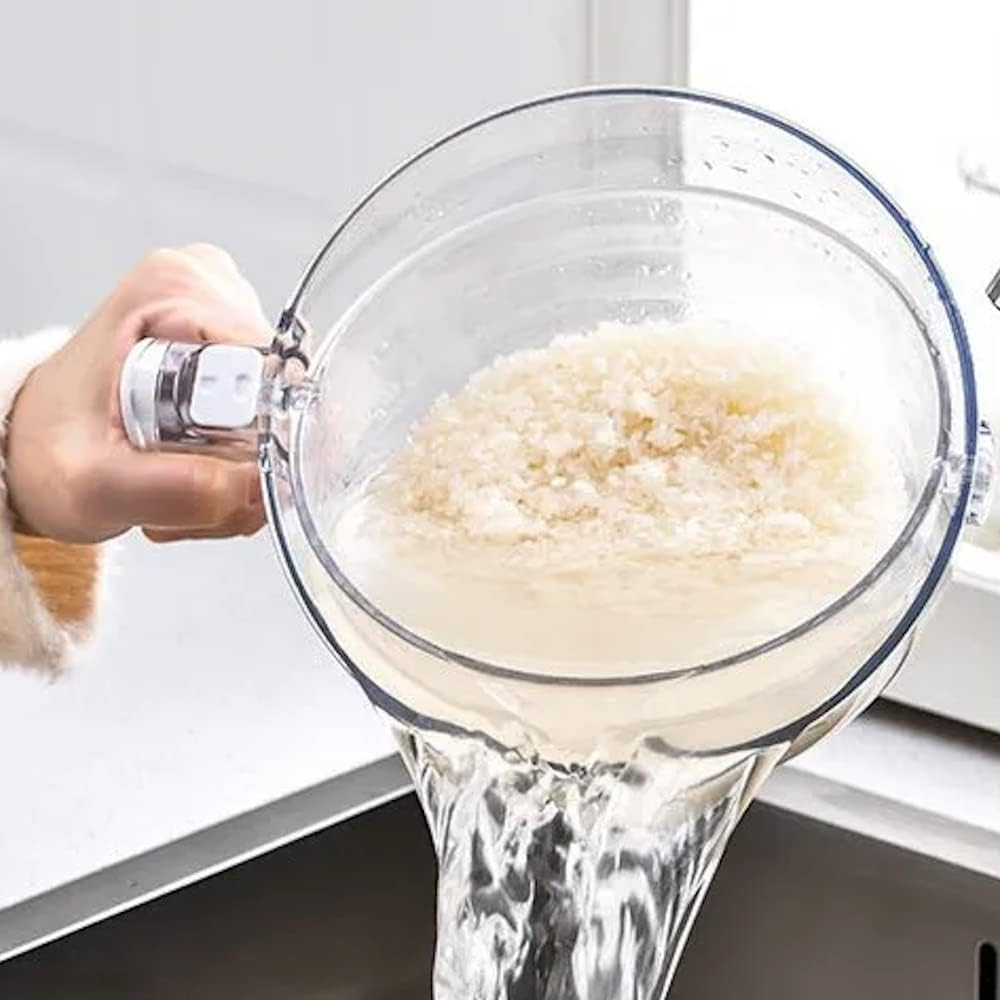 Rice Dispenser, 5KG Dry Food Grain & Cereal Storage Container with Measuring Cup, Large Capacity Rice Dispenser for Organising Home, Kitchen & Pantry, White image number 6