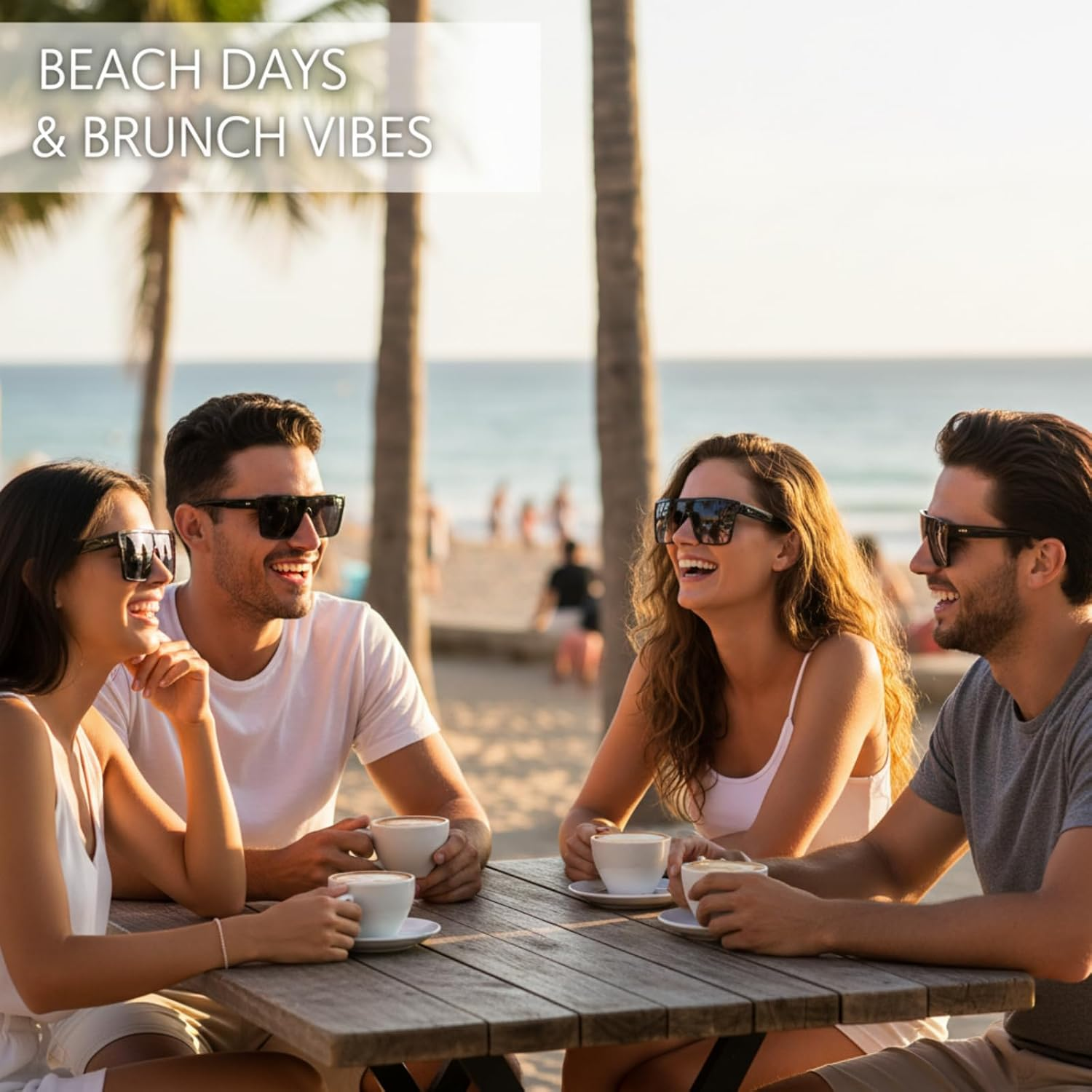 3 Pcs Futuristic Neon Flat Top Sunglasses, Oversized Square Big Frame Shades for Women Men Fashion