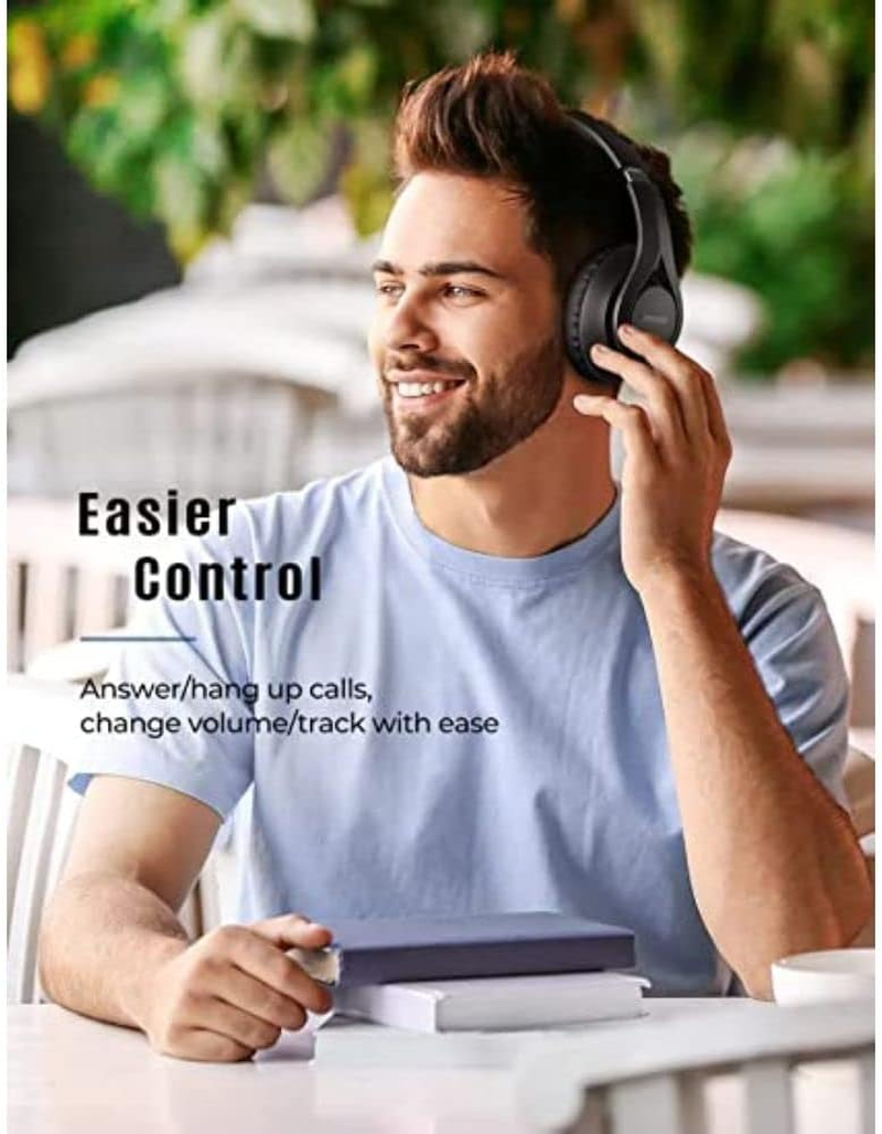 Wireless Headphones - Model BH451B Hi Fi Stereo Sound with Comfortable Fit Soft Ear Pads Adjustable Headband Gaming Headset Volume Control for Laptop Computer Smart Phone