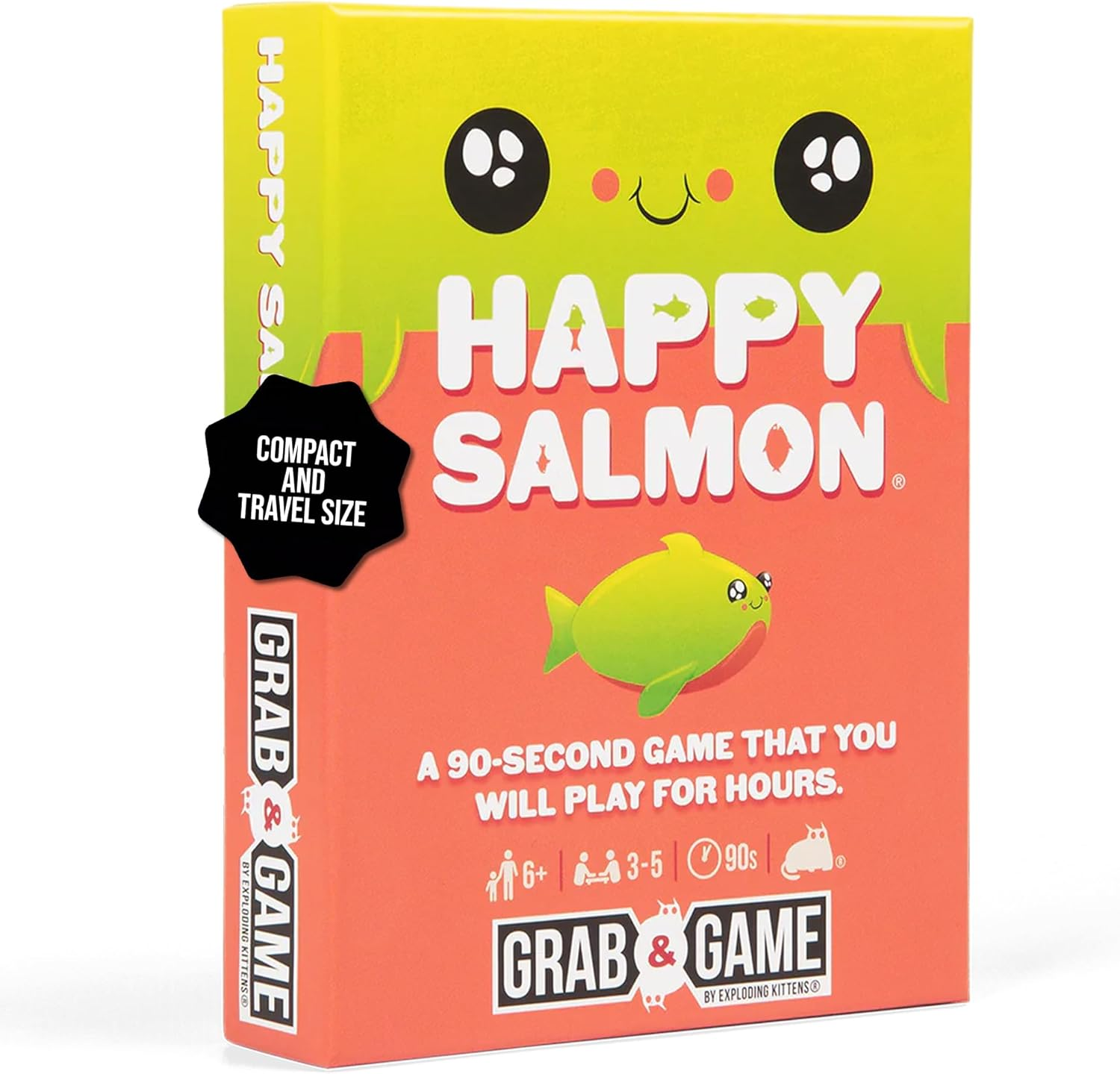 Exploding Kittens | Grab & Game - Happy Salmon | Hilarious Party Card Game | 3-5 Players, Ages 6+ image number 4
