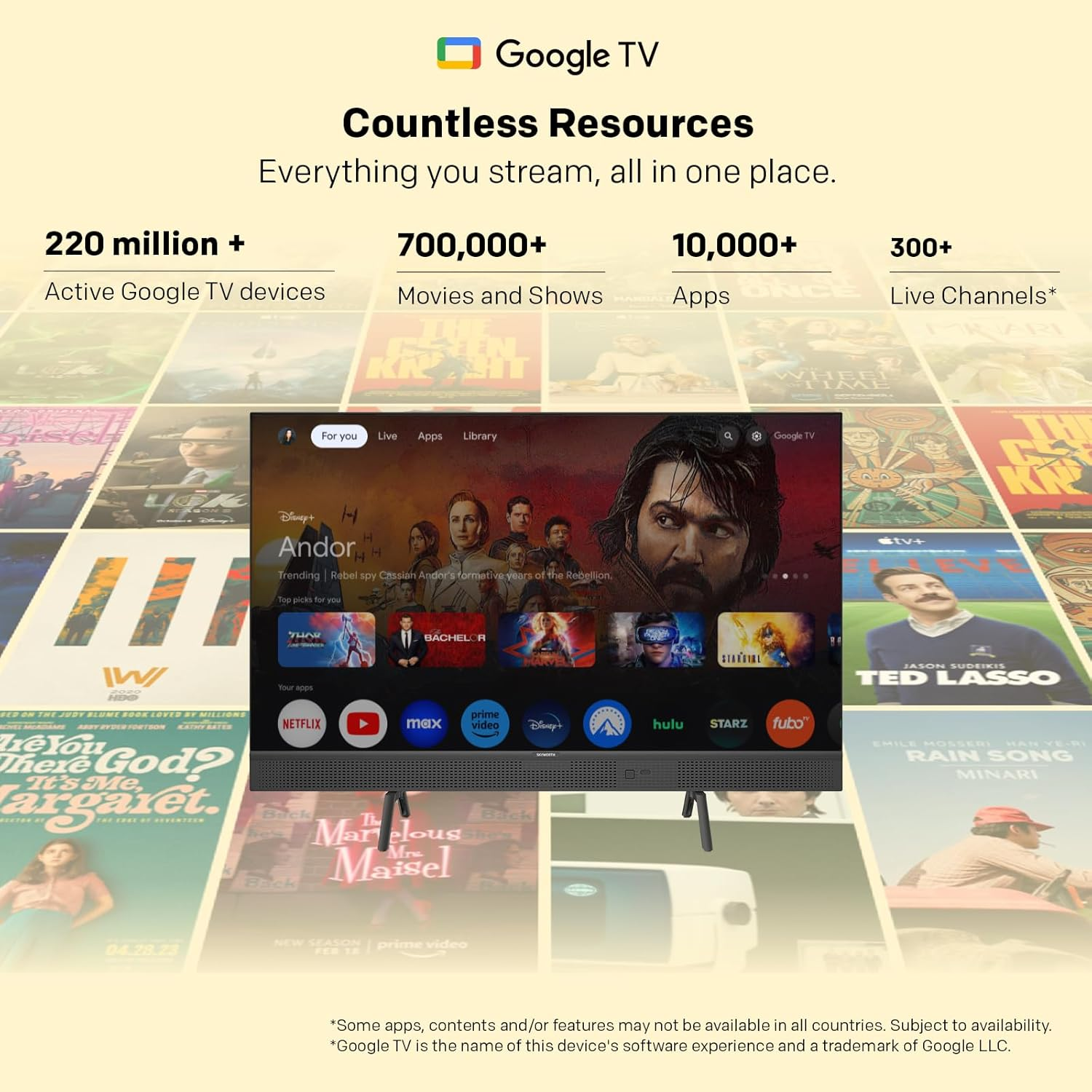 SKYWORTH Music Tv,32-Inch, Easy Carry Handle,3Kg Light Weight,Dbx-Tv Sound System,Dolby Audio,Hdr 10,Smart Google Tv,Remote Voice Control,Find-My Remote image number 3